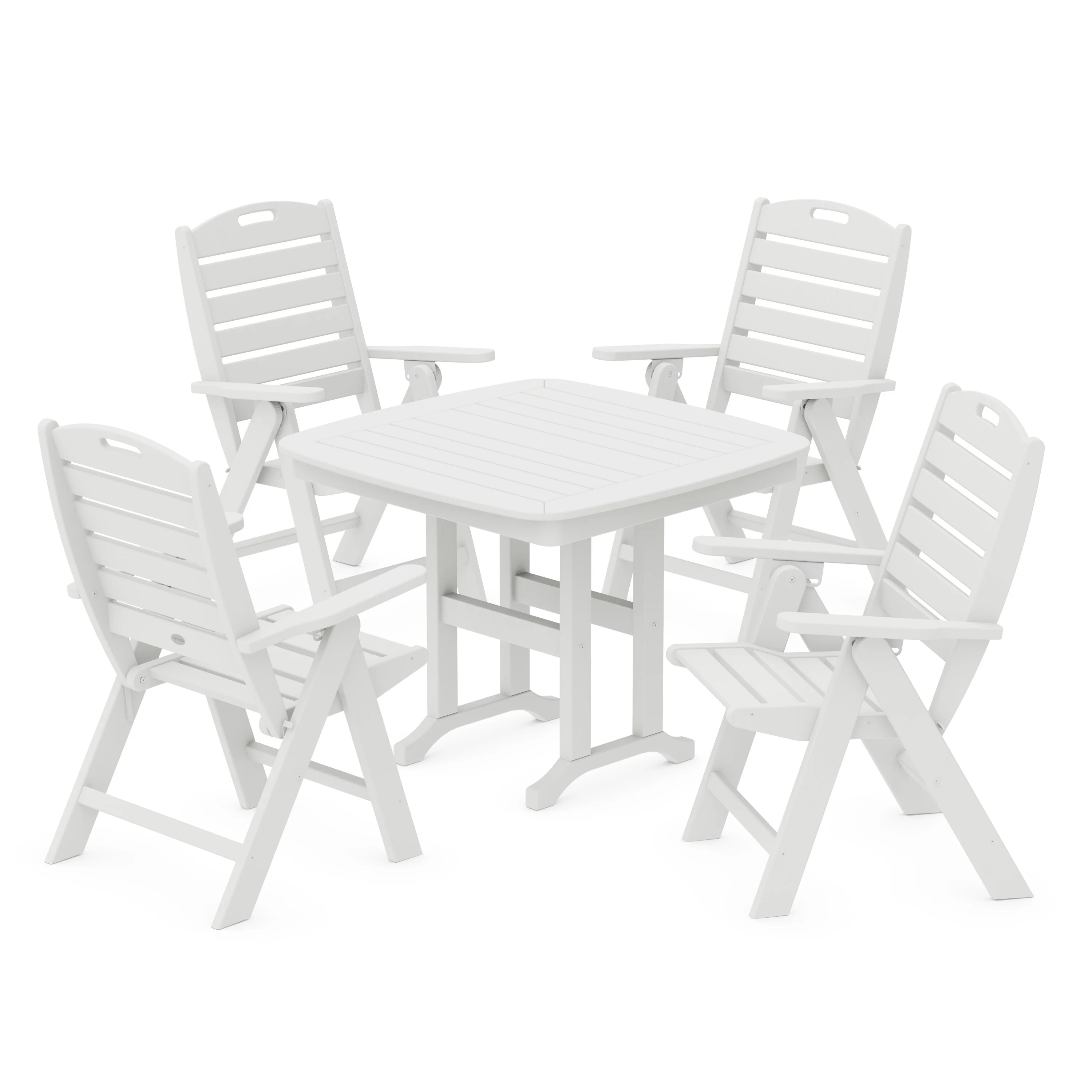 Nautical Folding Highback Chair 5-Piece Dining Set - Image 11