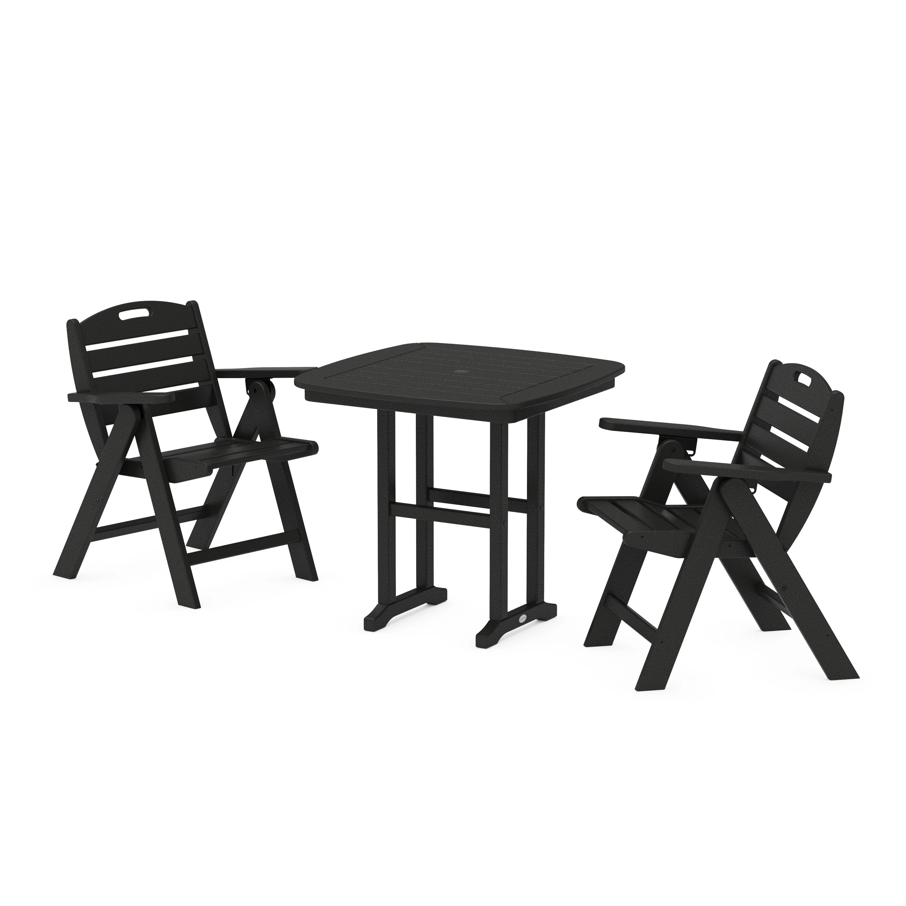 Nautical Folding Lowback Chair 3-Piece Dining Set - Image 11