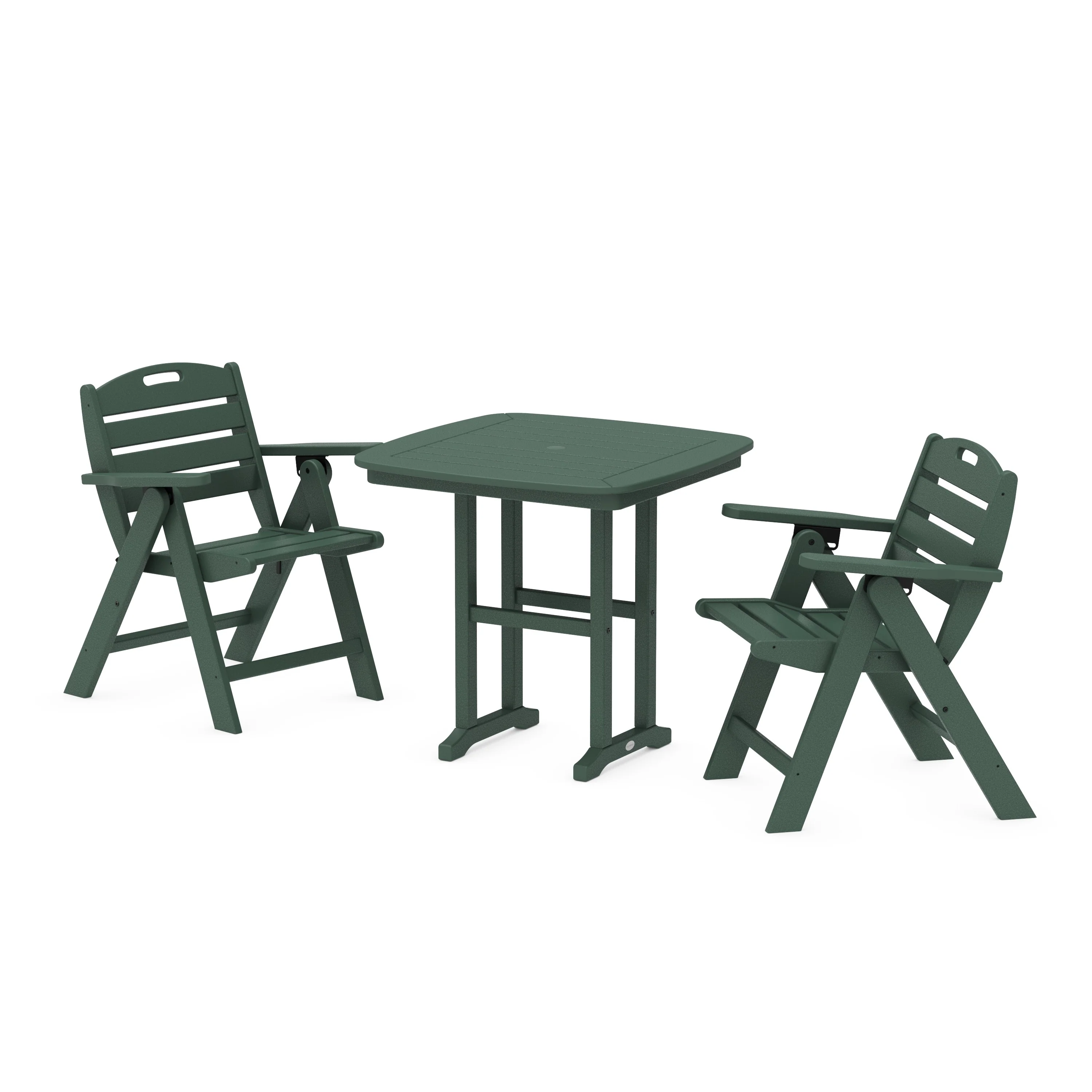 Nautical Folding Lowback Chair 3-Piece Dining Set - Image 4