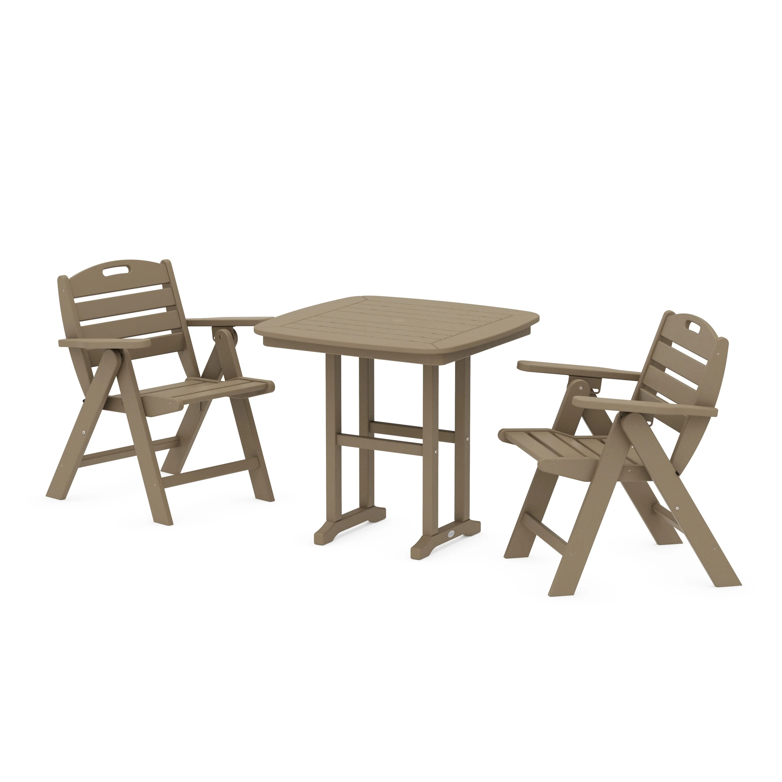 Nautical Folding Lowback Chair 3-Piece Dining Set - Image 6