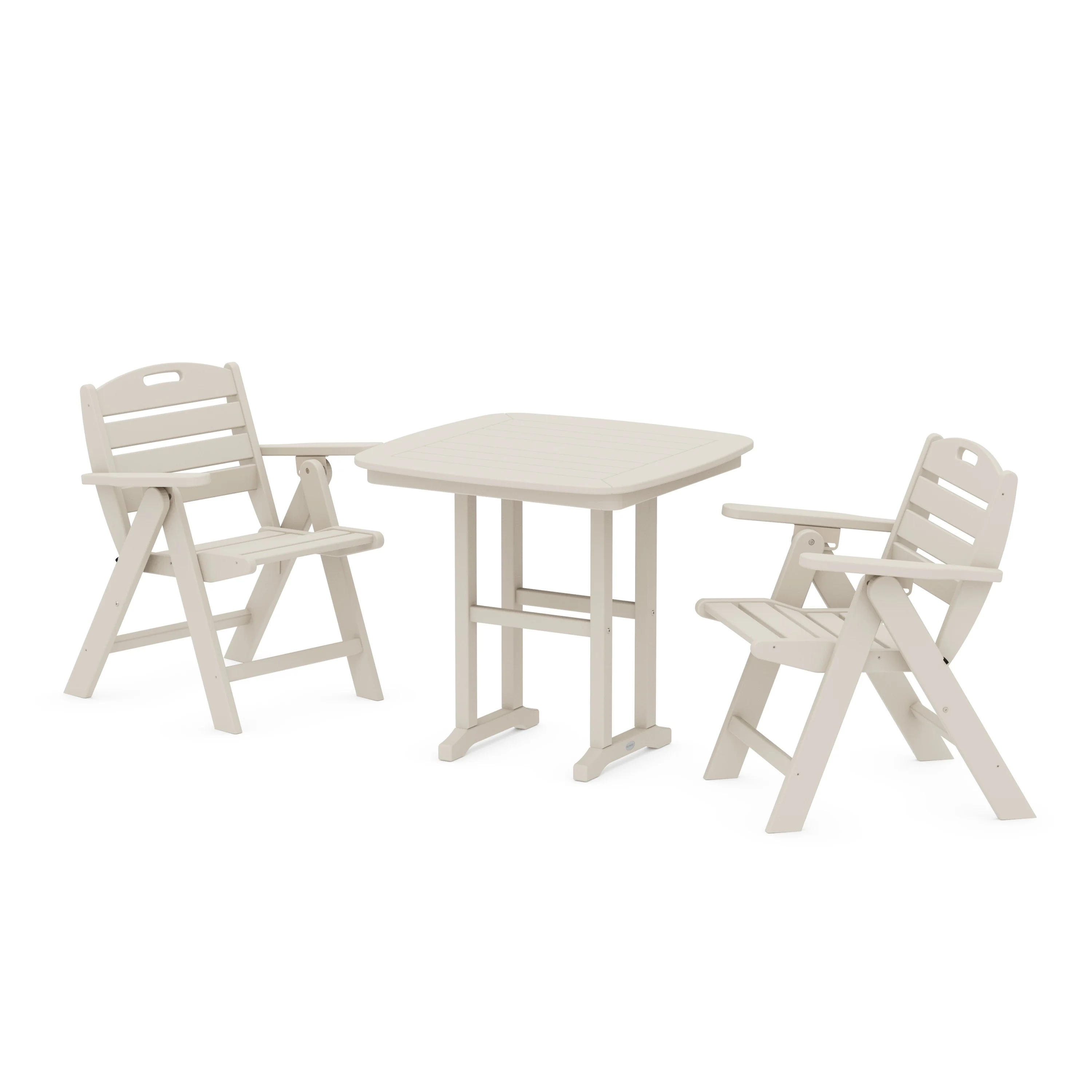 Nautical Folding Lowback Chair 3-Piece Dining Set - Image 7