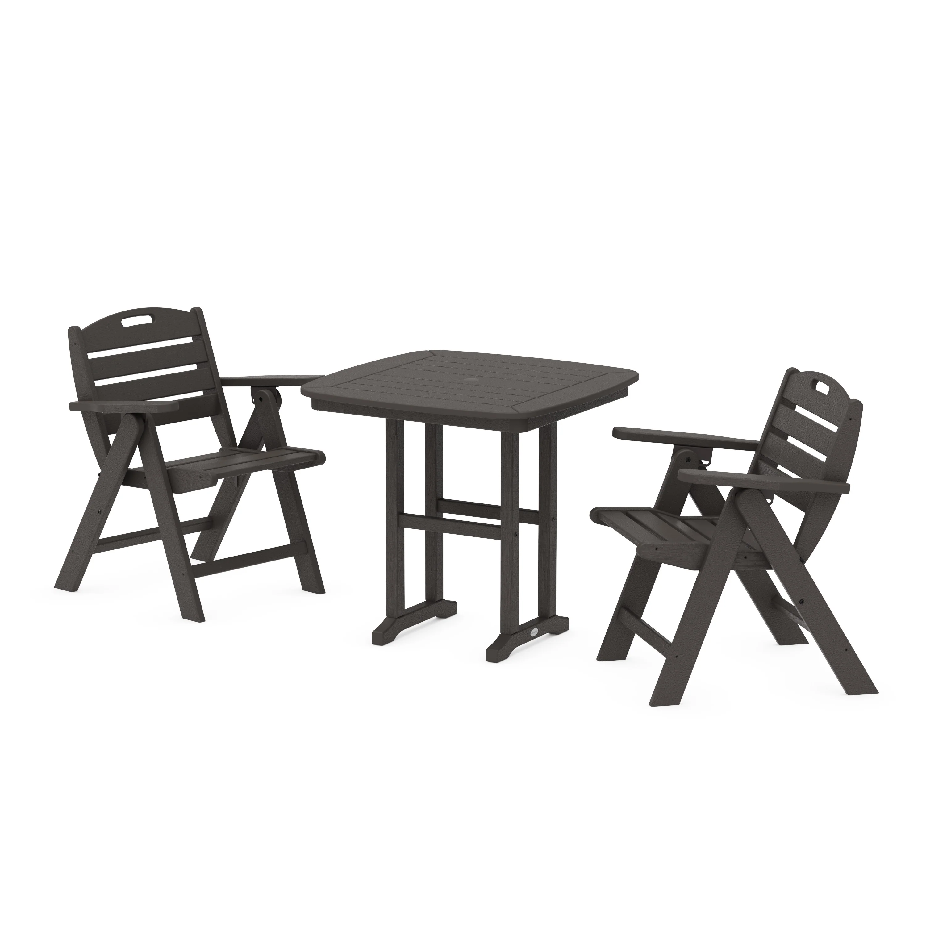 Nautical Folding Lowback Chair 3-Piece Dining Set - Image 8
