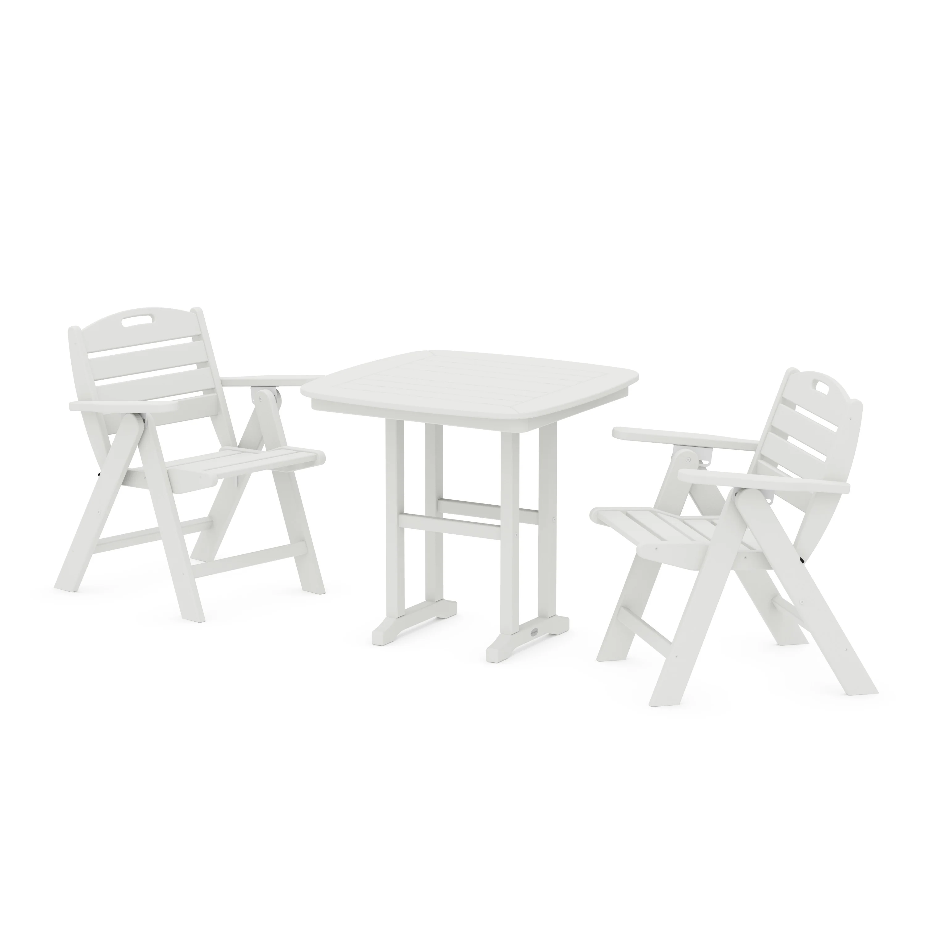Nautical Folding Lowback Chair 3-Piece Dining Set - Image 9