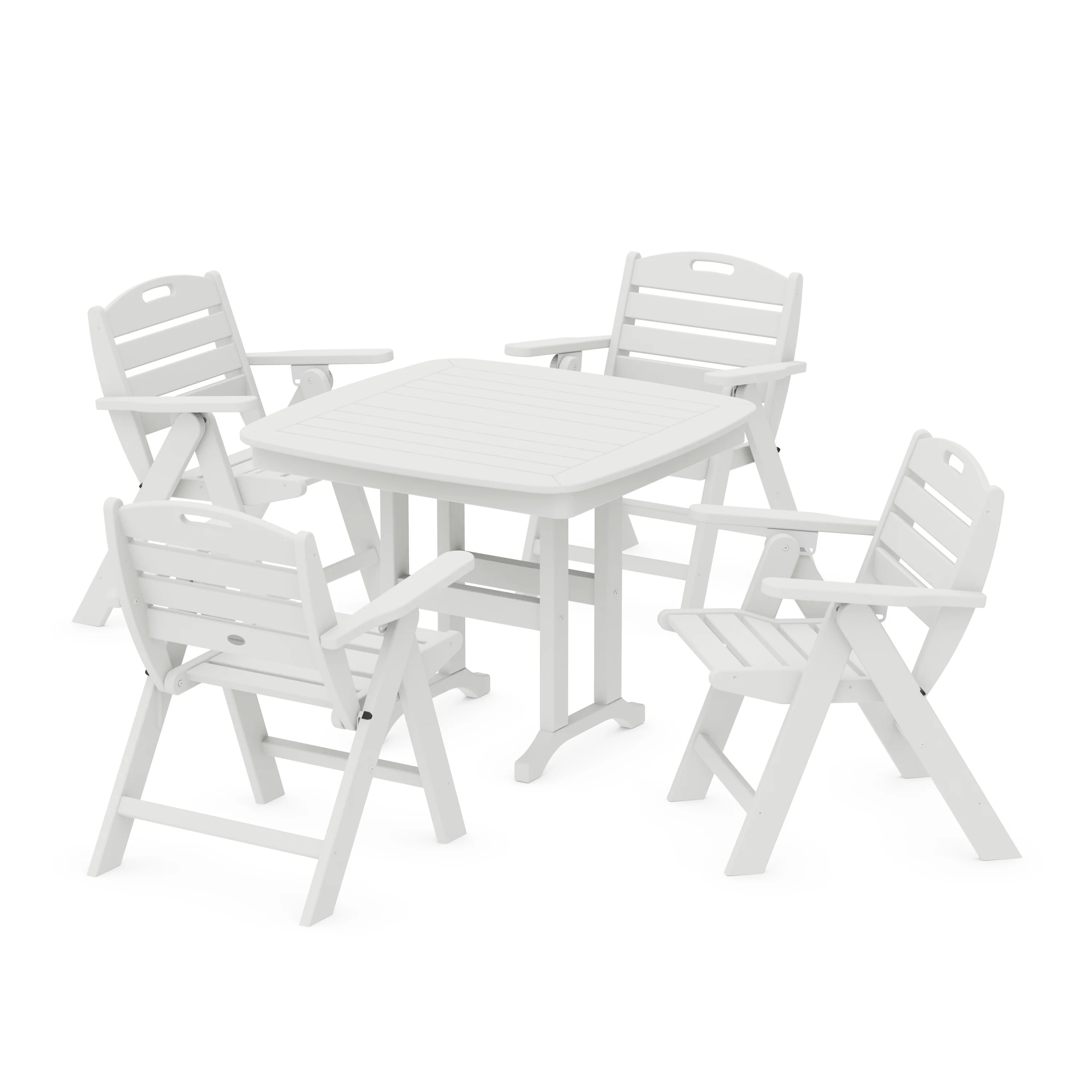 Nautical Folding Lowback Chair 5-Piece Dining Set - Image 10