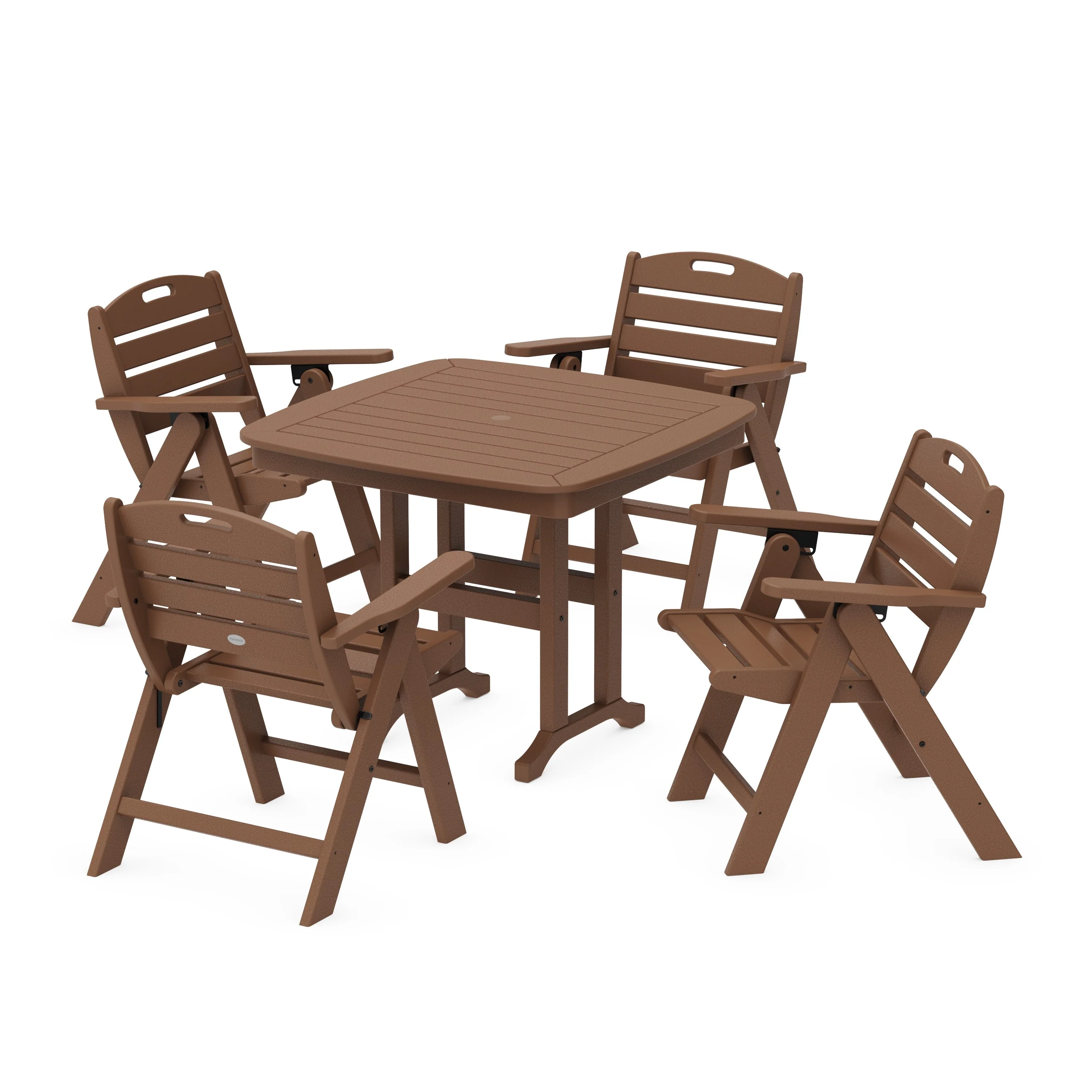 Nautical Folding Lowback Chair 5-Piece Dining Set - Image 5