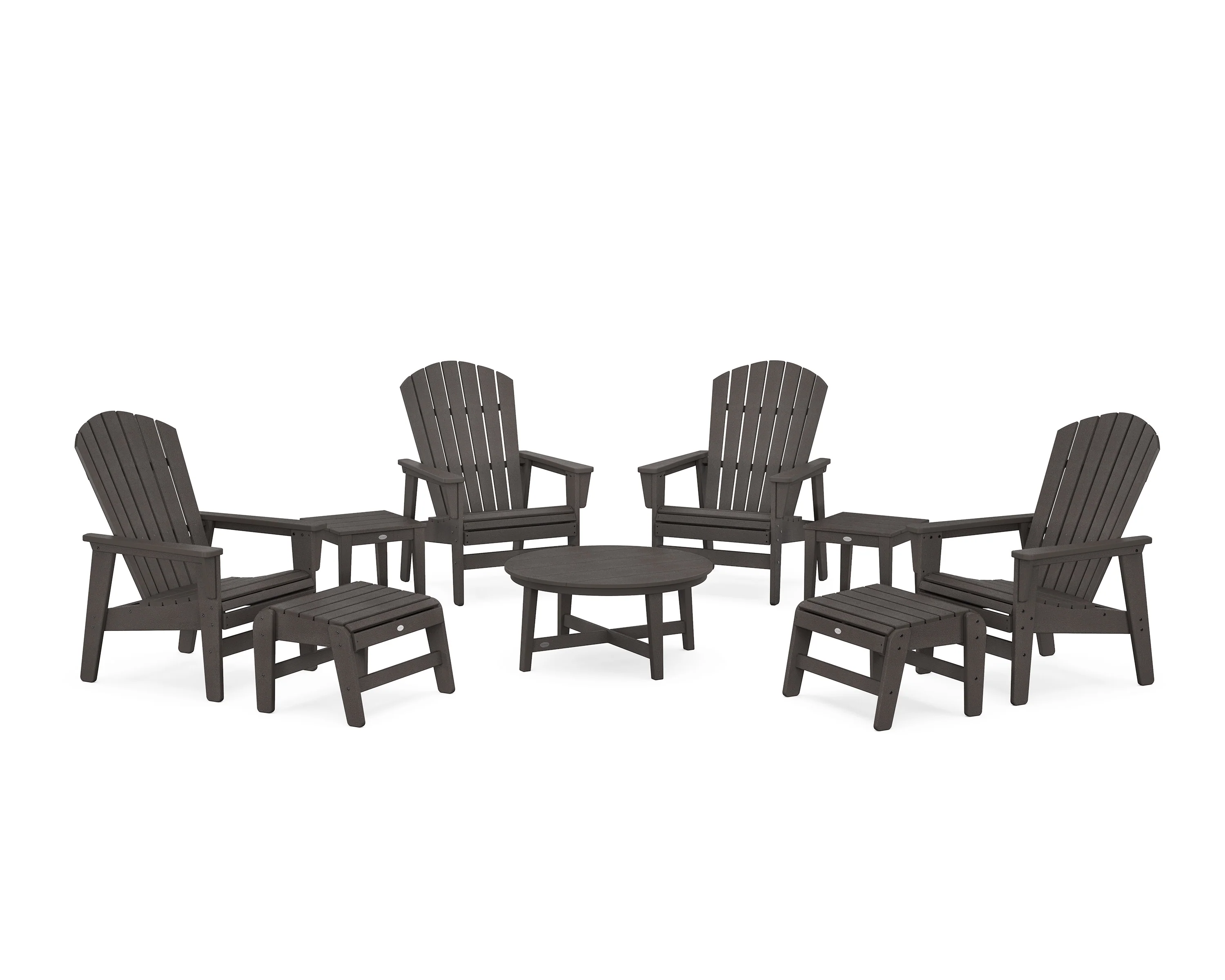 Nautical Grand Upright Adirondack 9-Piece Conversation Set - Image 3