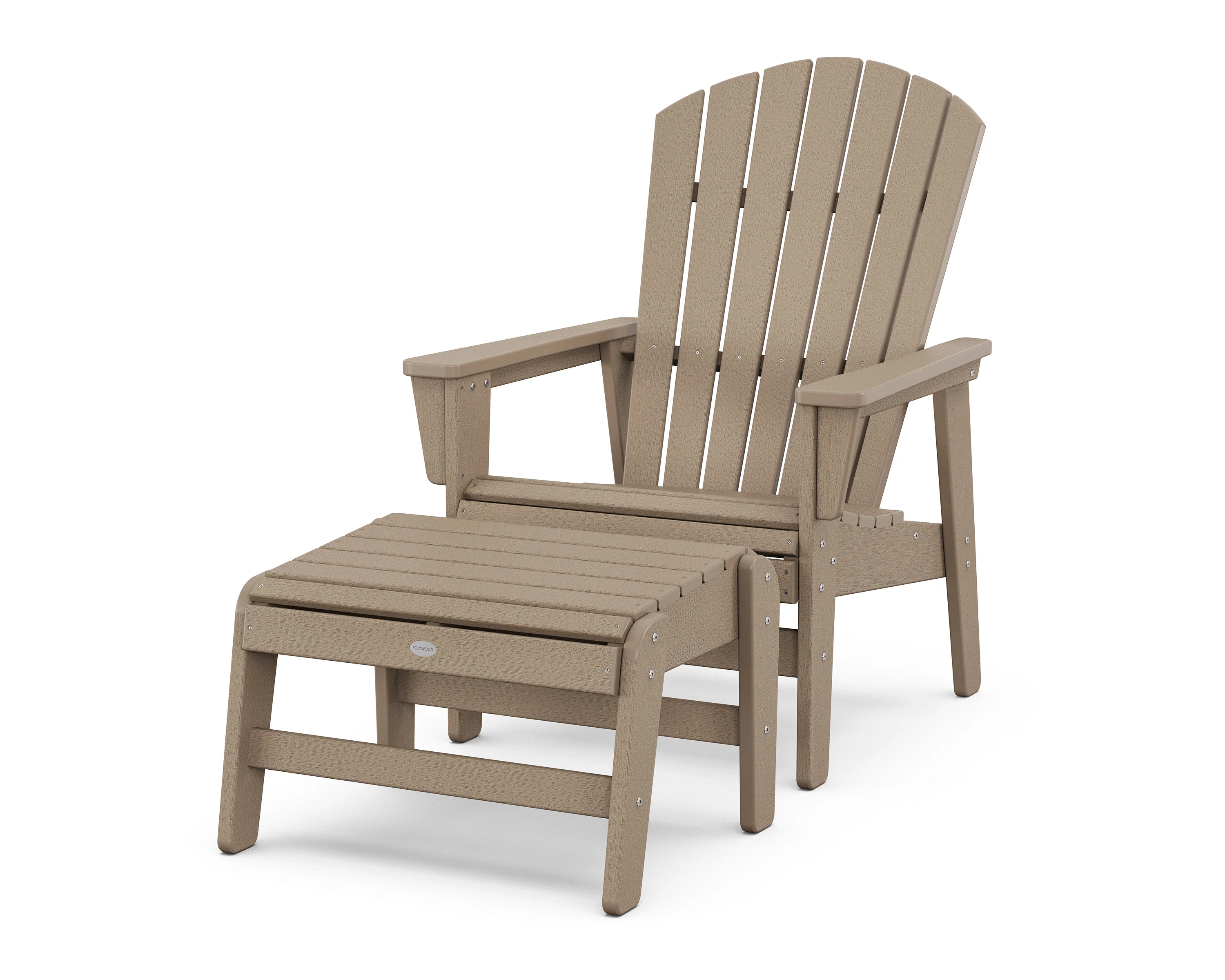 Nautical Grand Upright Adirondack Chair with Ottoman - Image 12