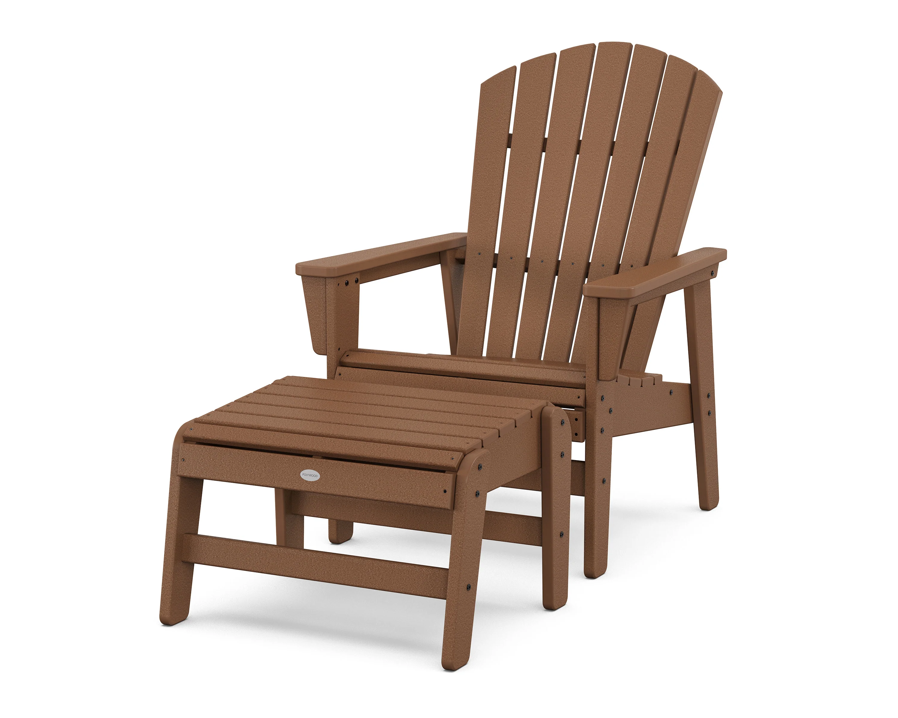 Nautical Grand Upright Adirondack Chair with Ottoman - Image 15