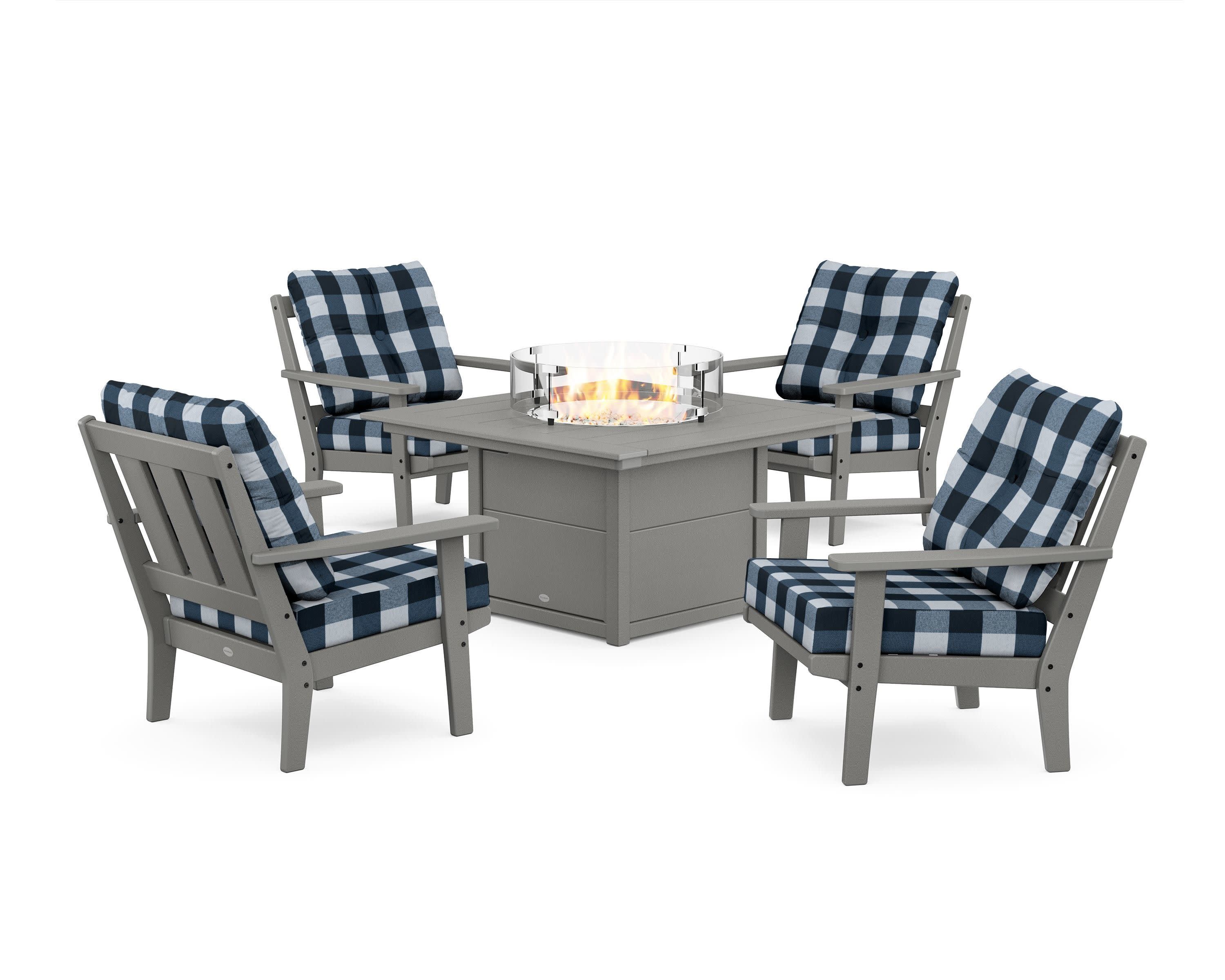 Oxford 5-Piece Deep Seating Set with Fire Pit Table - Image 15