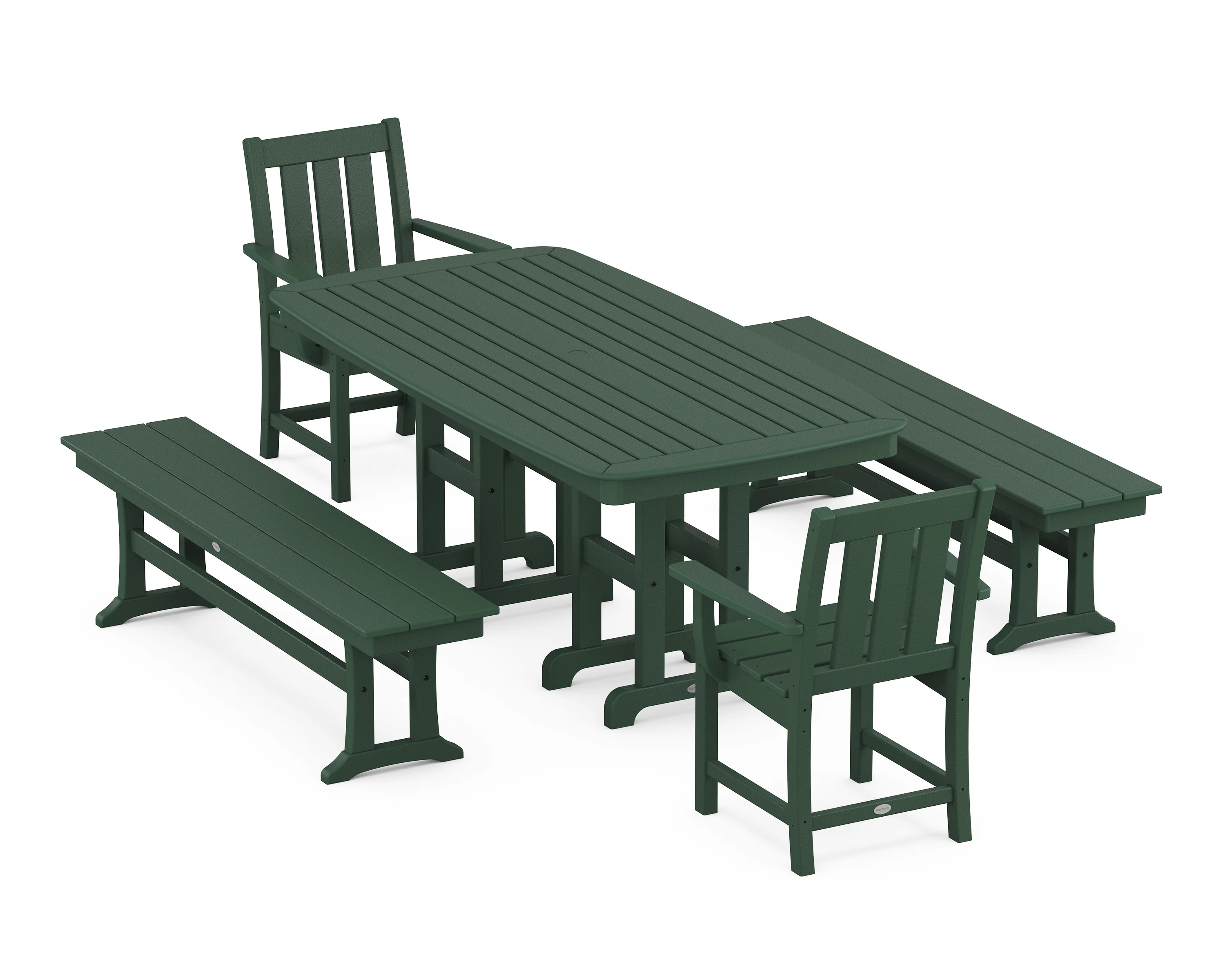 Oxford 5-Piece Dining Set with Benches - Image 5