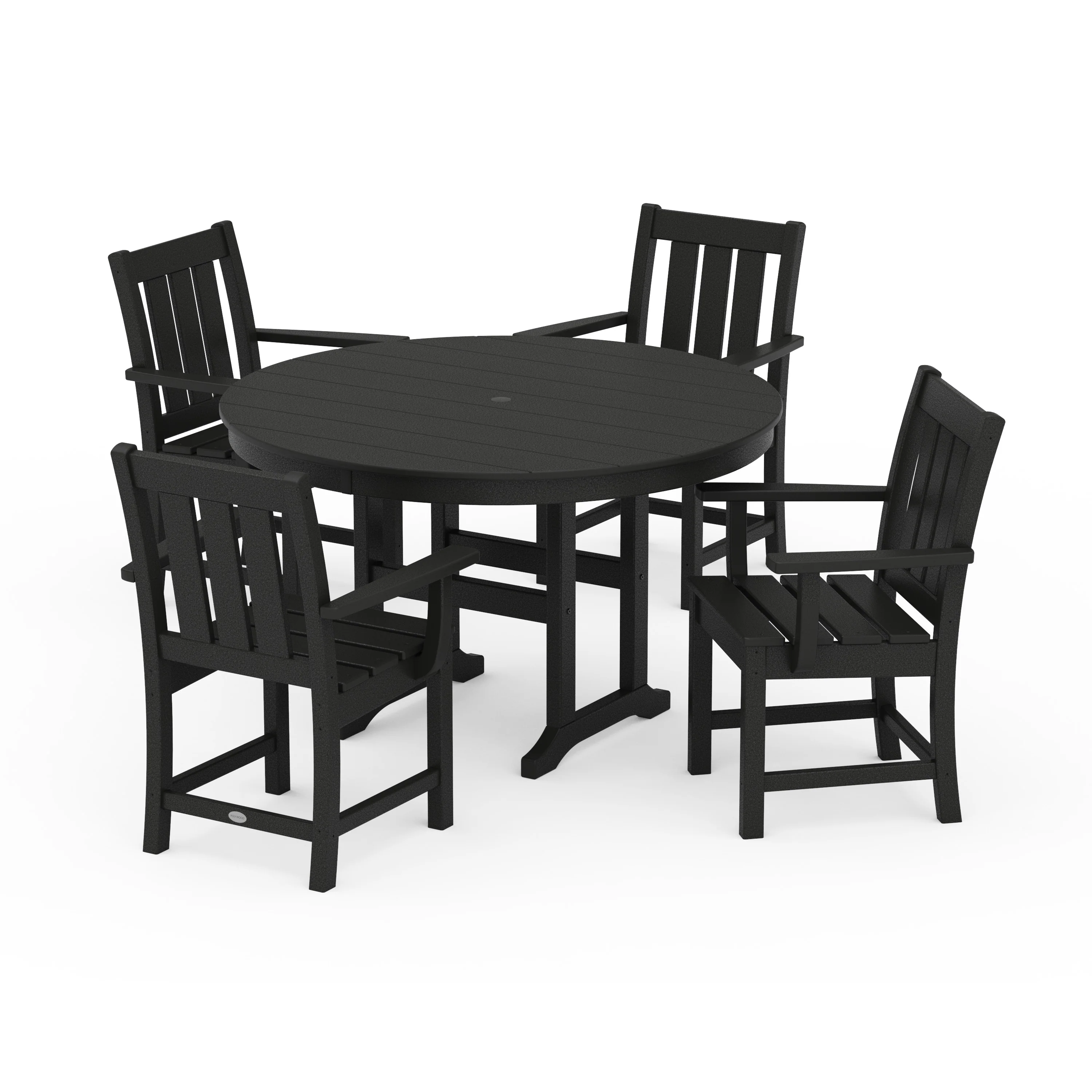 Oxford 5-Piece Round Farmhouse Dining Set - Image 5