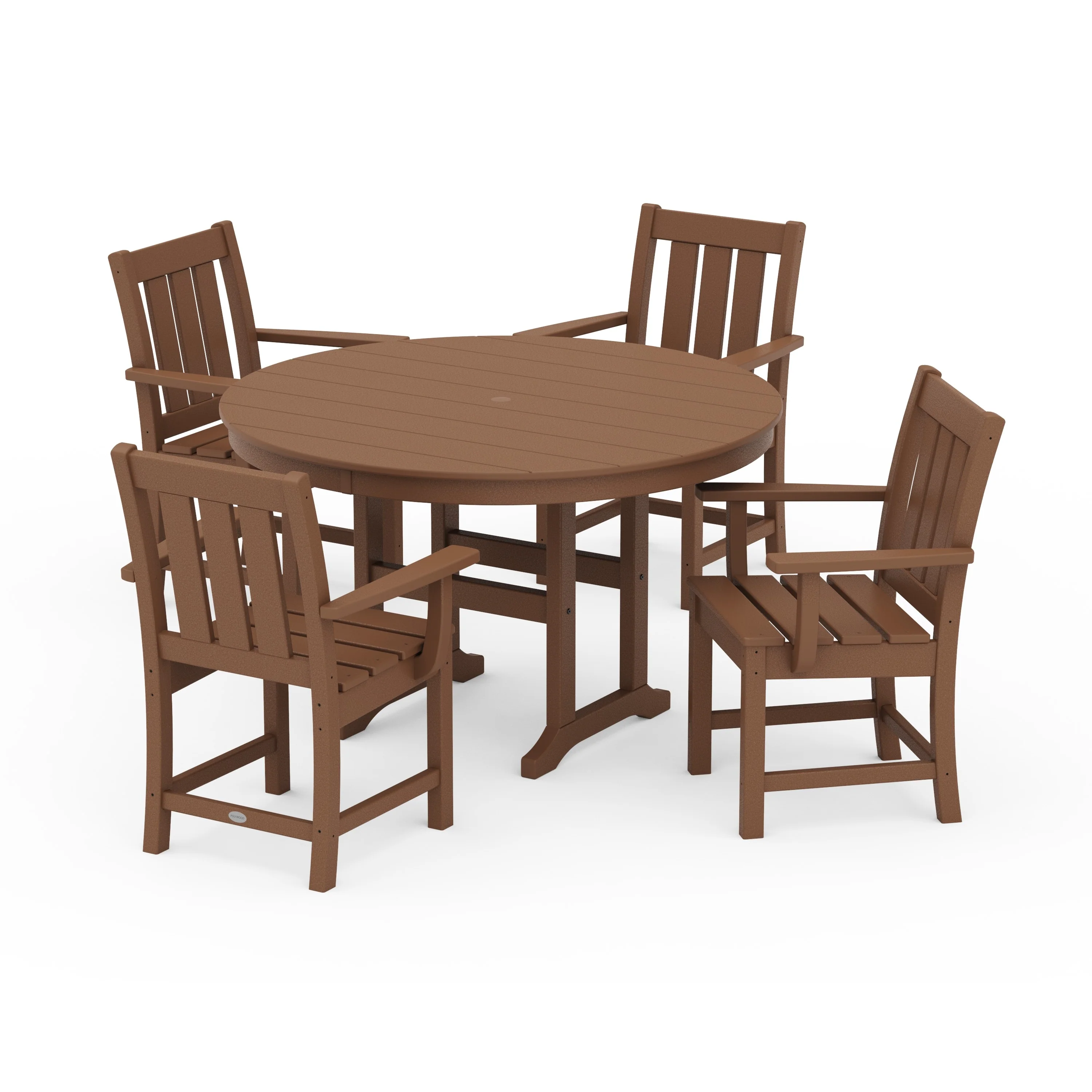 Oxford 5-Piece Round Farmhouse Dining Set - Image 8