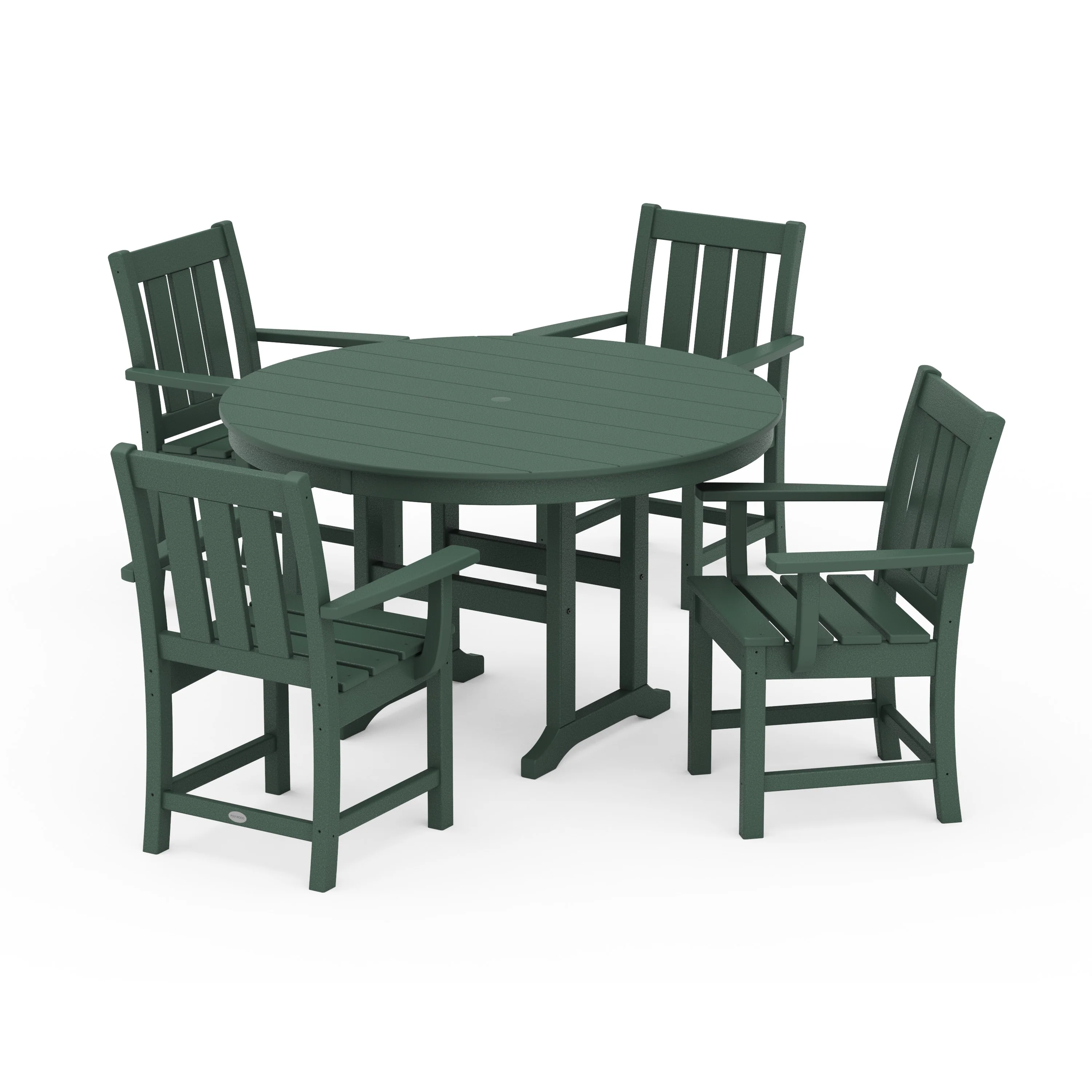 Oxford 5-Piece Round Farmhouse Dining Set - Image 9