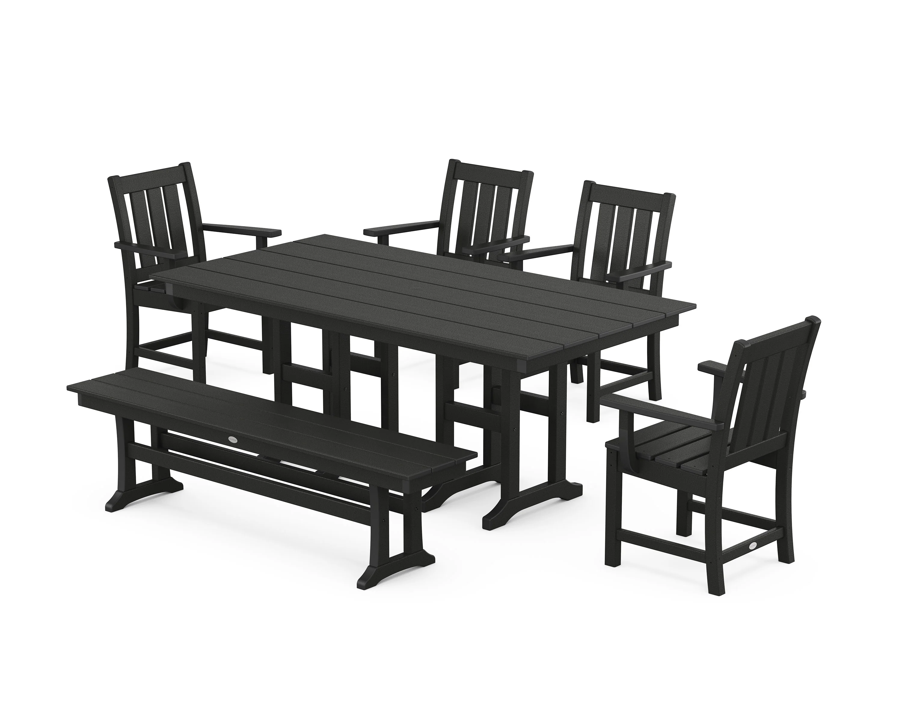 Oxford 6-Piece Farmhouse Dining Set with Bench - Image 5