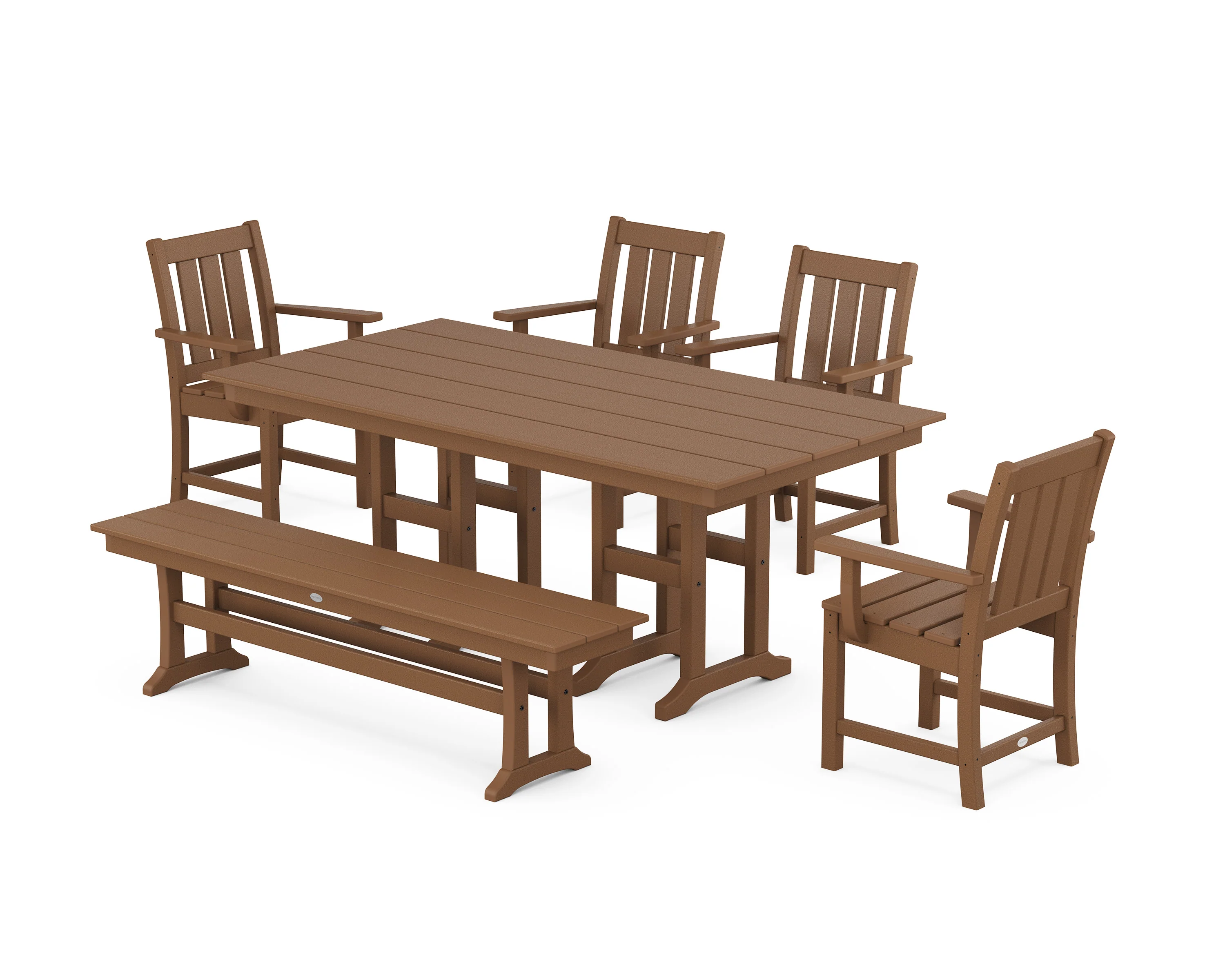 Oxford 6-Piece Farmhouse Dining Set with Bench - Image 9