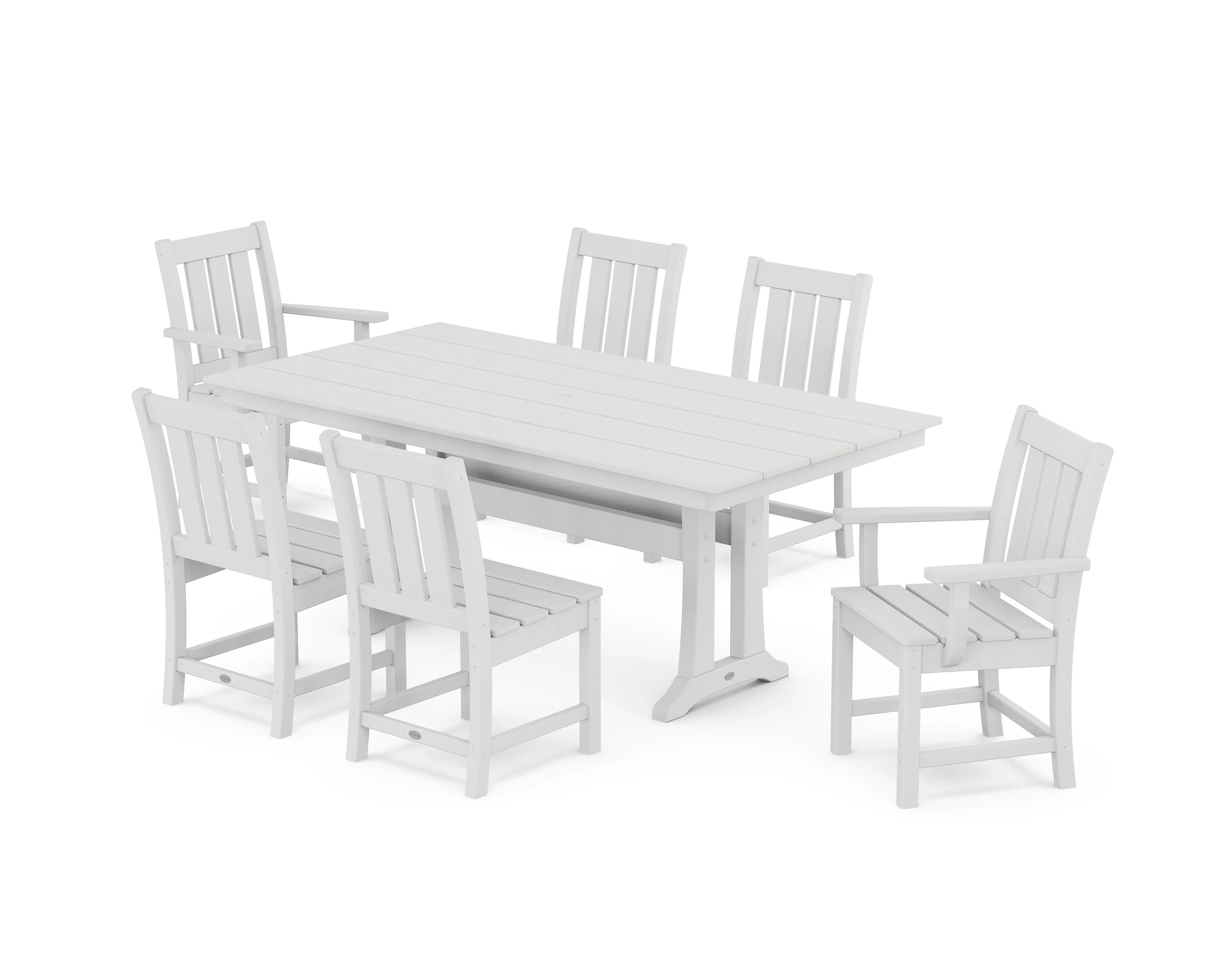 Oxford 7-Piece Farmhouse Dining Set with Trestle Legs - Image 8