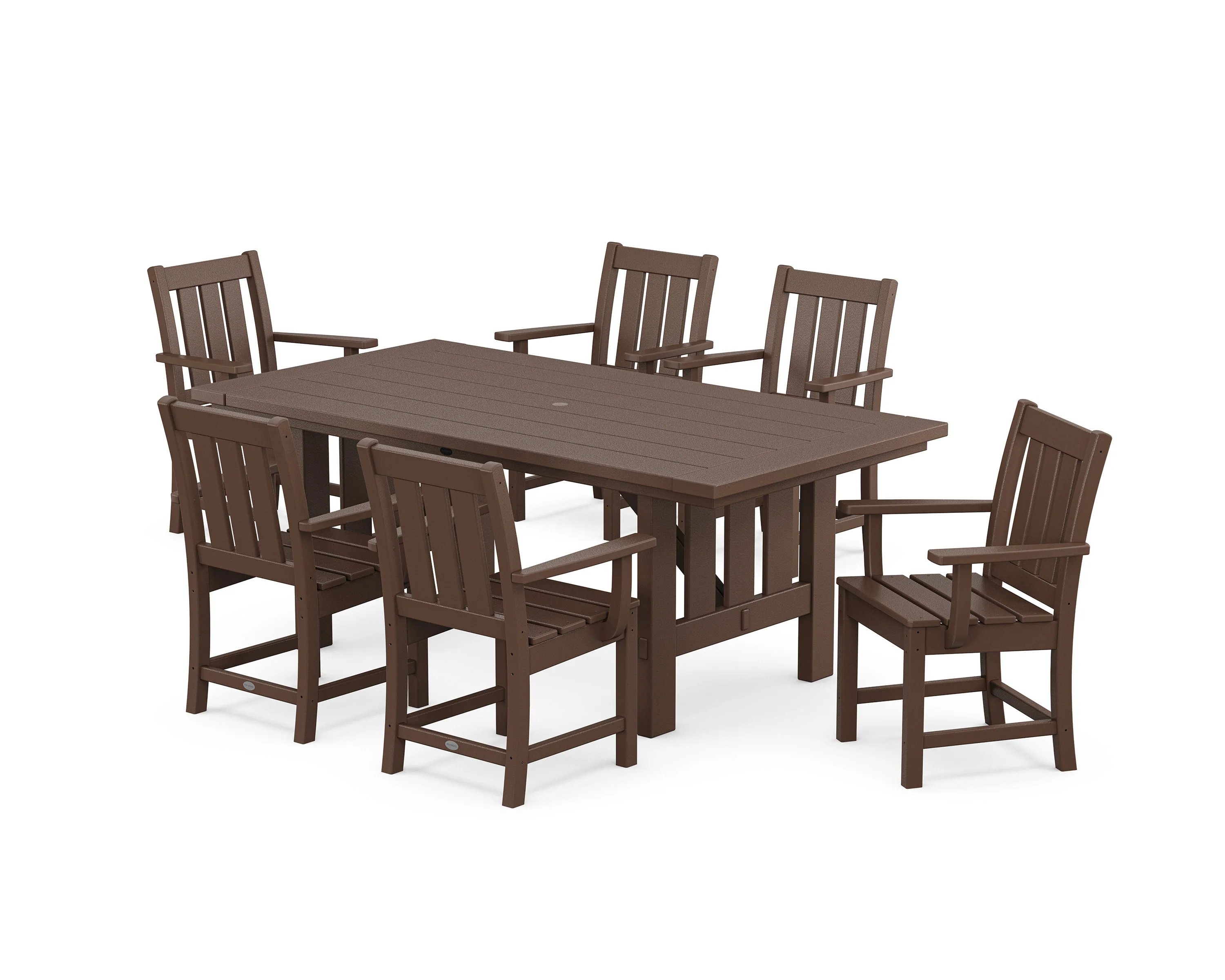 Oxford Arm Chair 7-Piece Mission Dining Set - Image 9