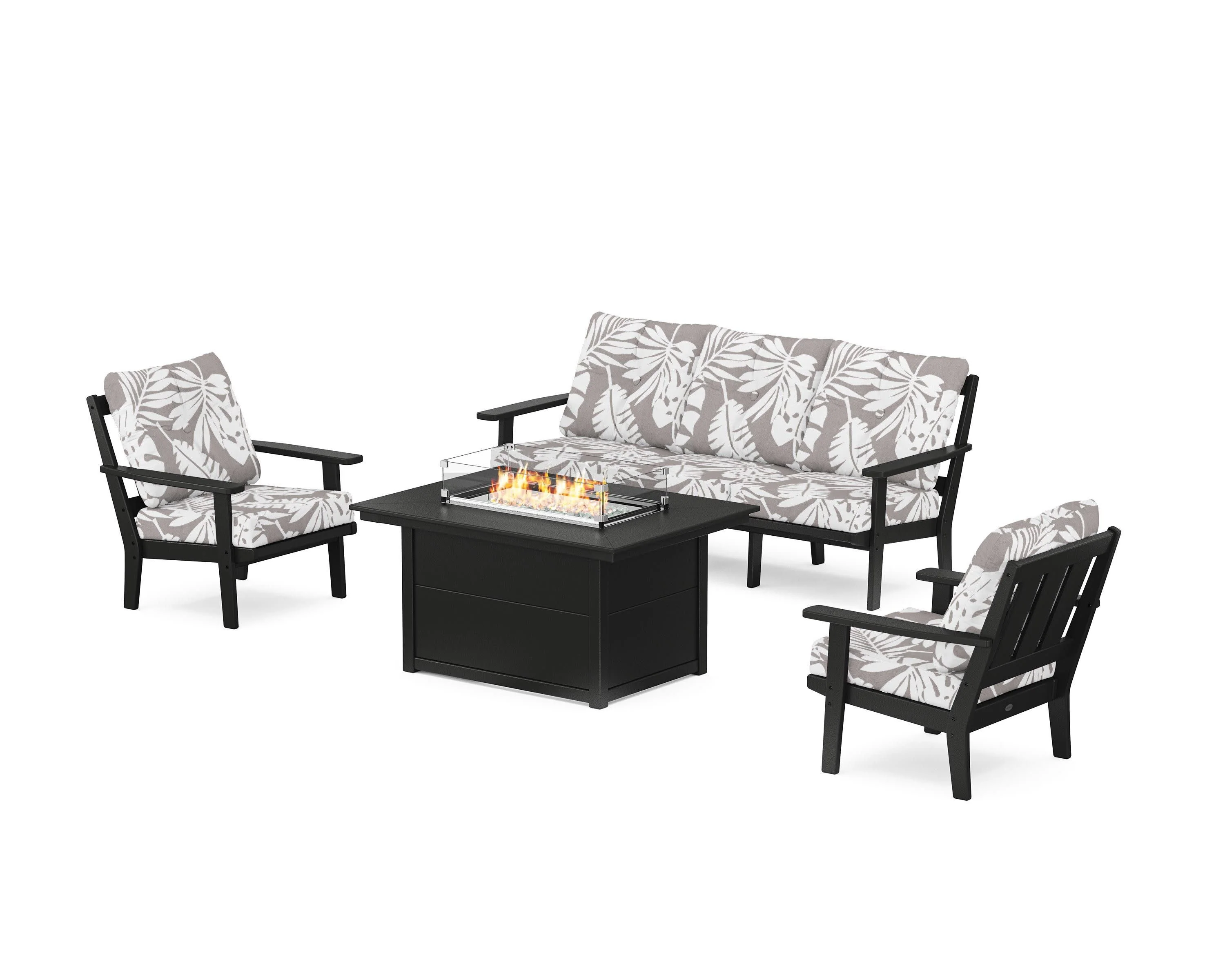 Oxford Deep Seating Fire Pit Table Set - Image 149