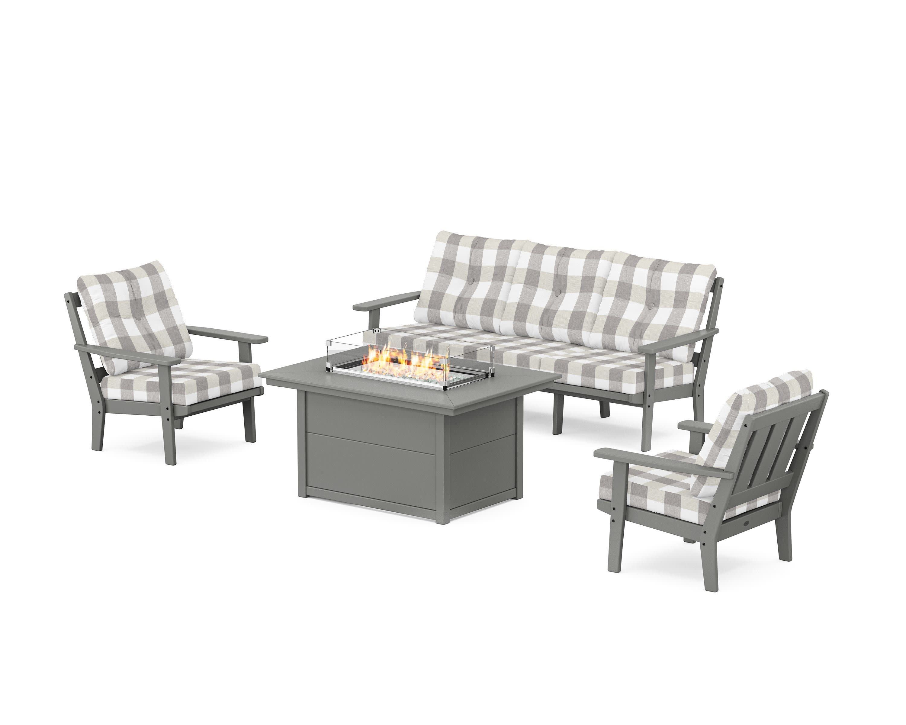 Oxford Deep Seating Fire Pit Table Set - Image 208