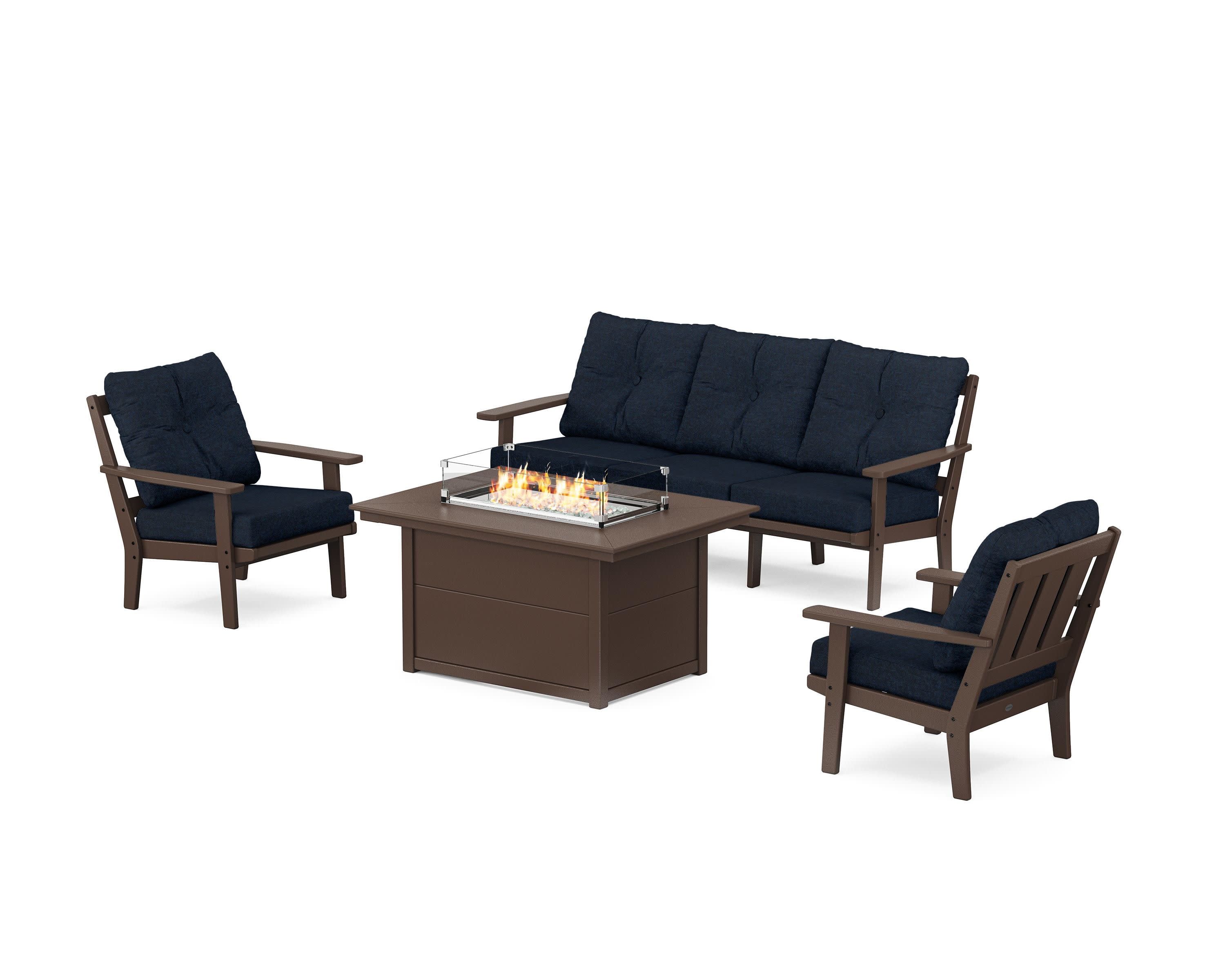 Oxford Deep Seating Fire Pit Table Set - Image 33