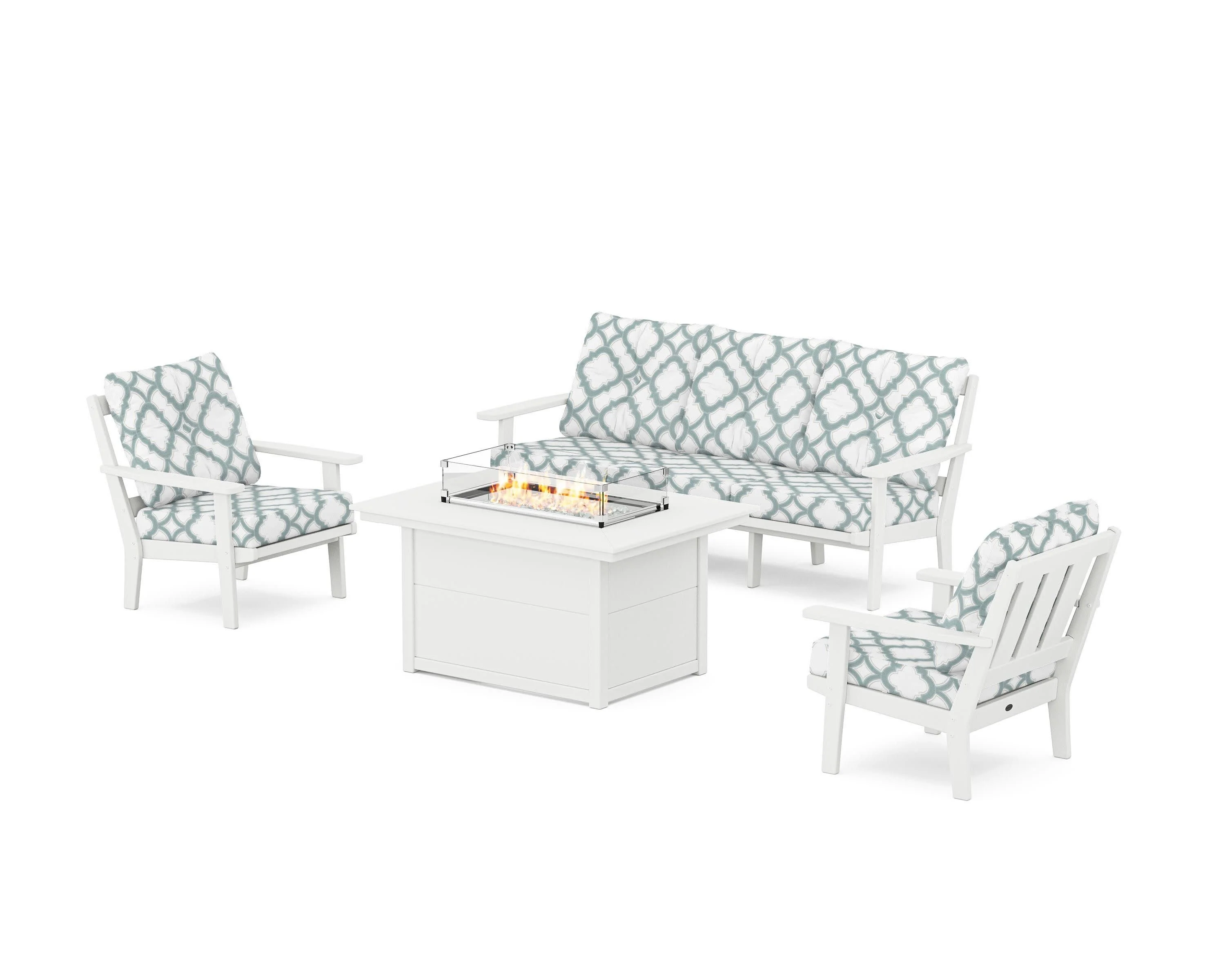 Oxford Deep Seating Fire Pit Table Set - Image 36