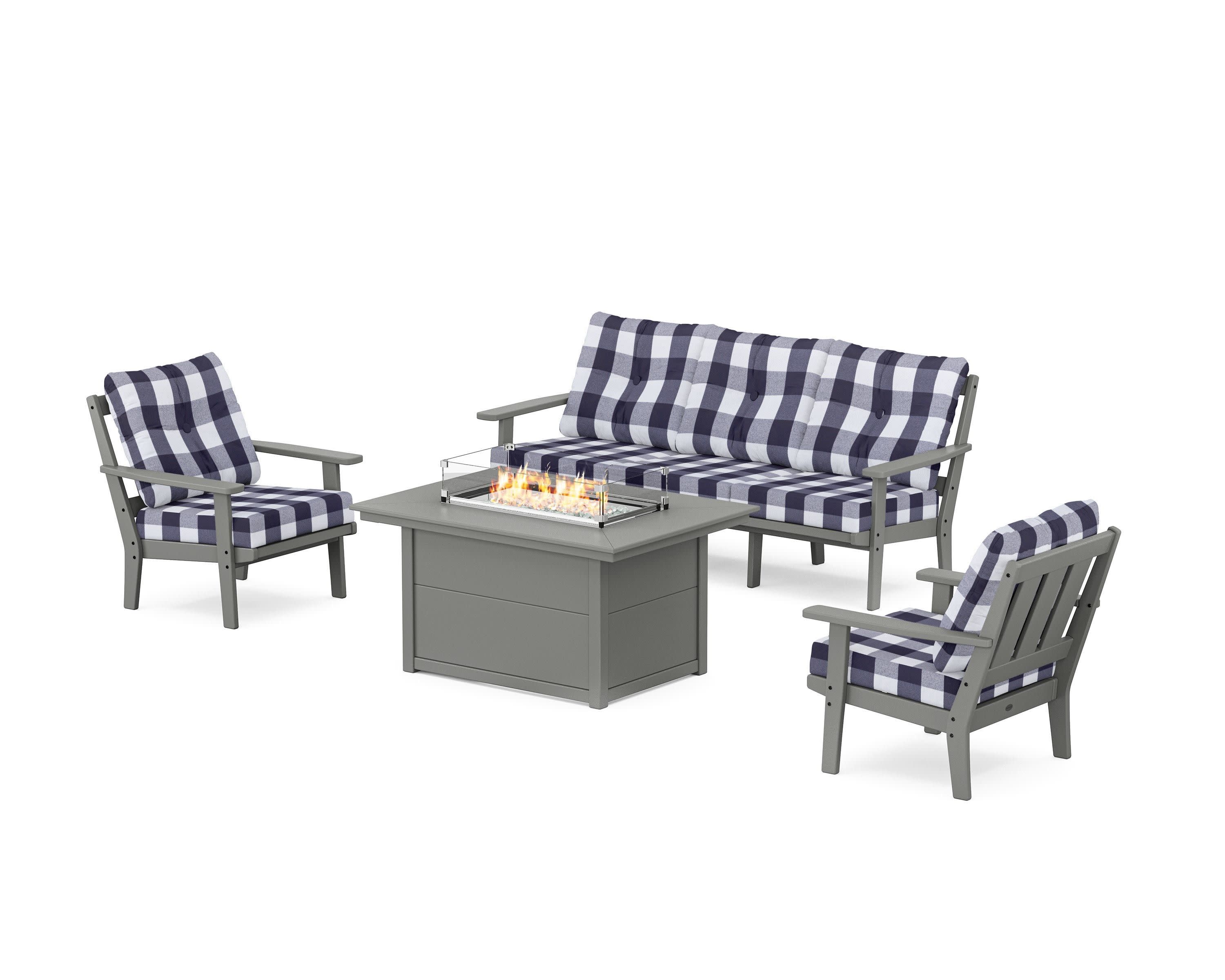 Oxford Deep Seating Fire Pit Table Set - Image 6
