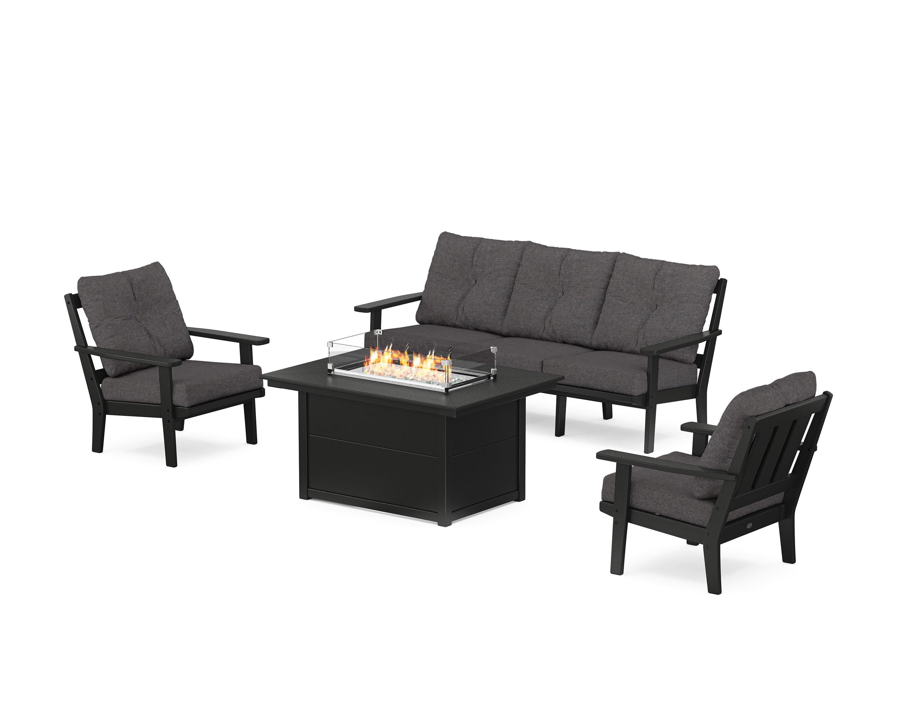 Oxford Deep Seating Fire Pit Table Set - Image 73