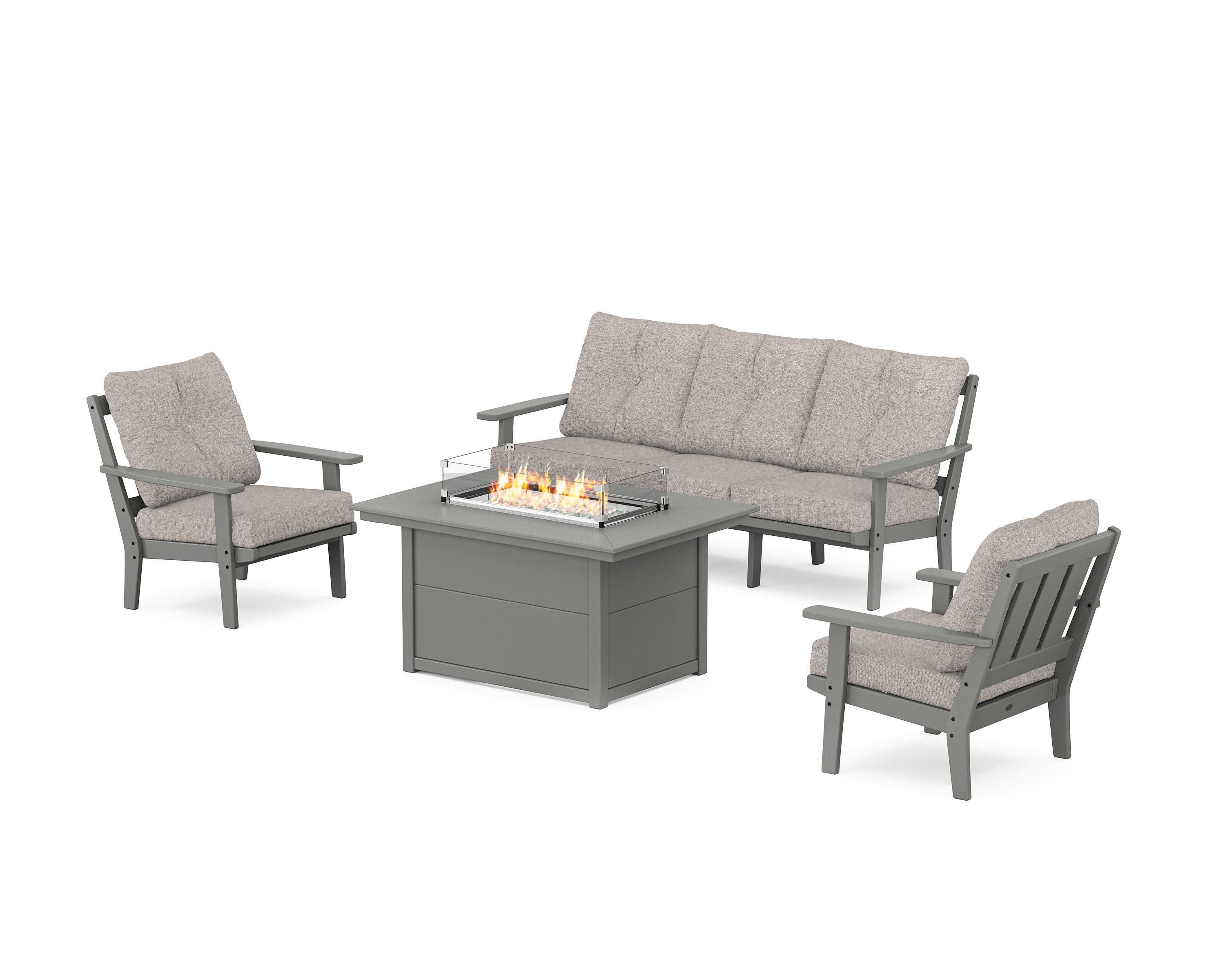 Oxford Deep Seating Fire Pit Table Set - Image 75