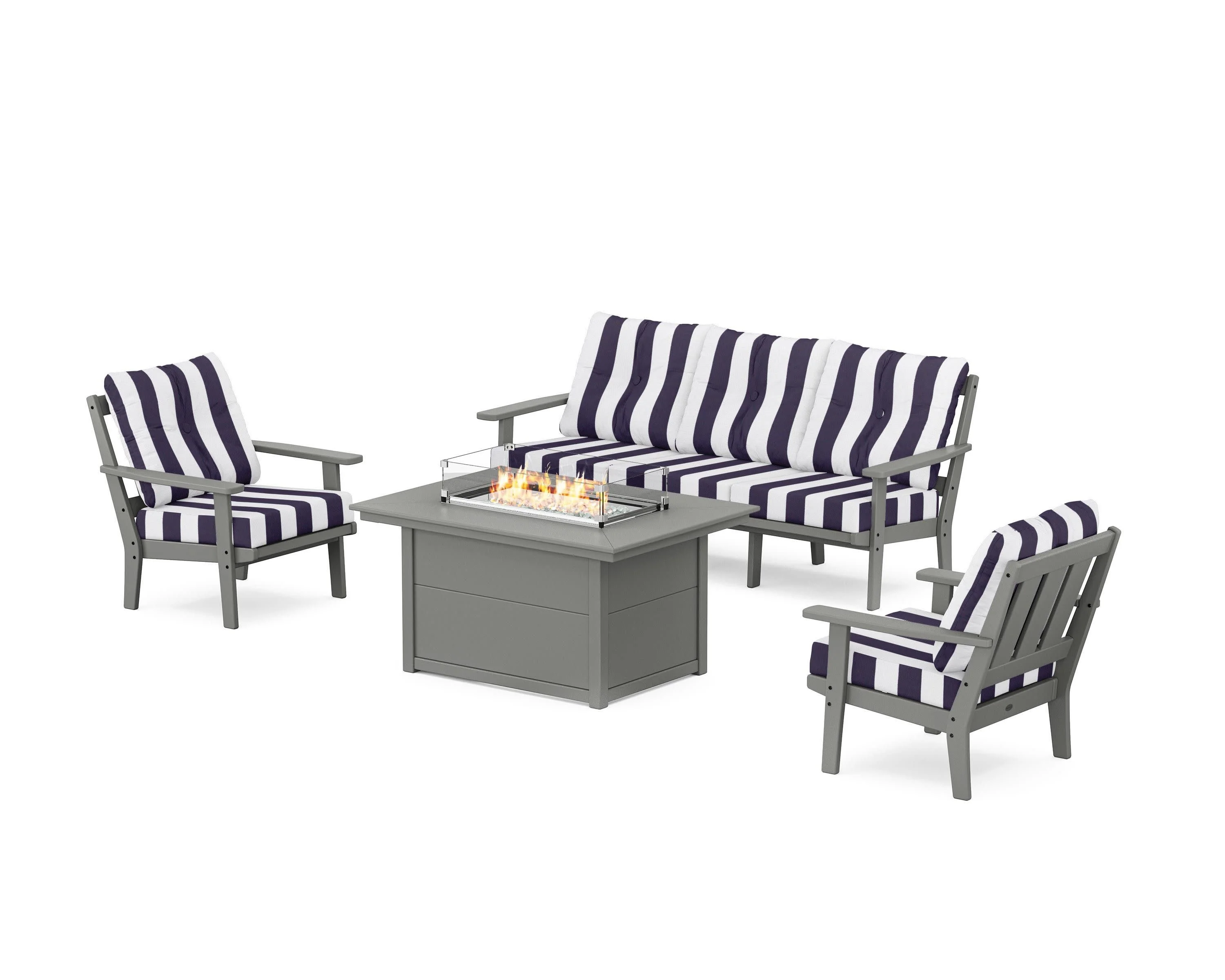 Oxford Deep Seating Fire Pit Table Set - Image 77