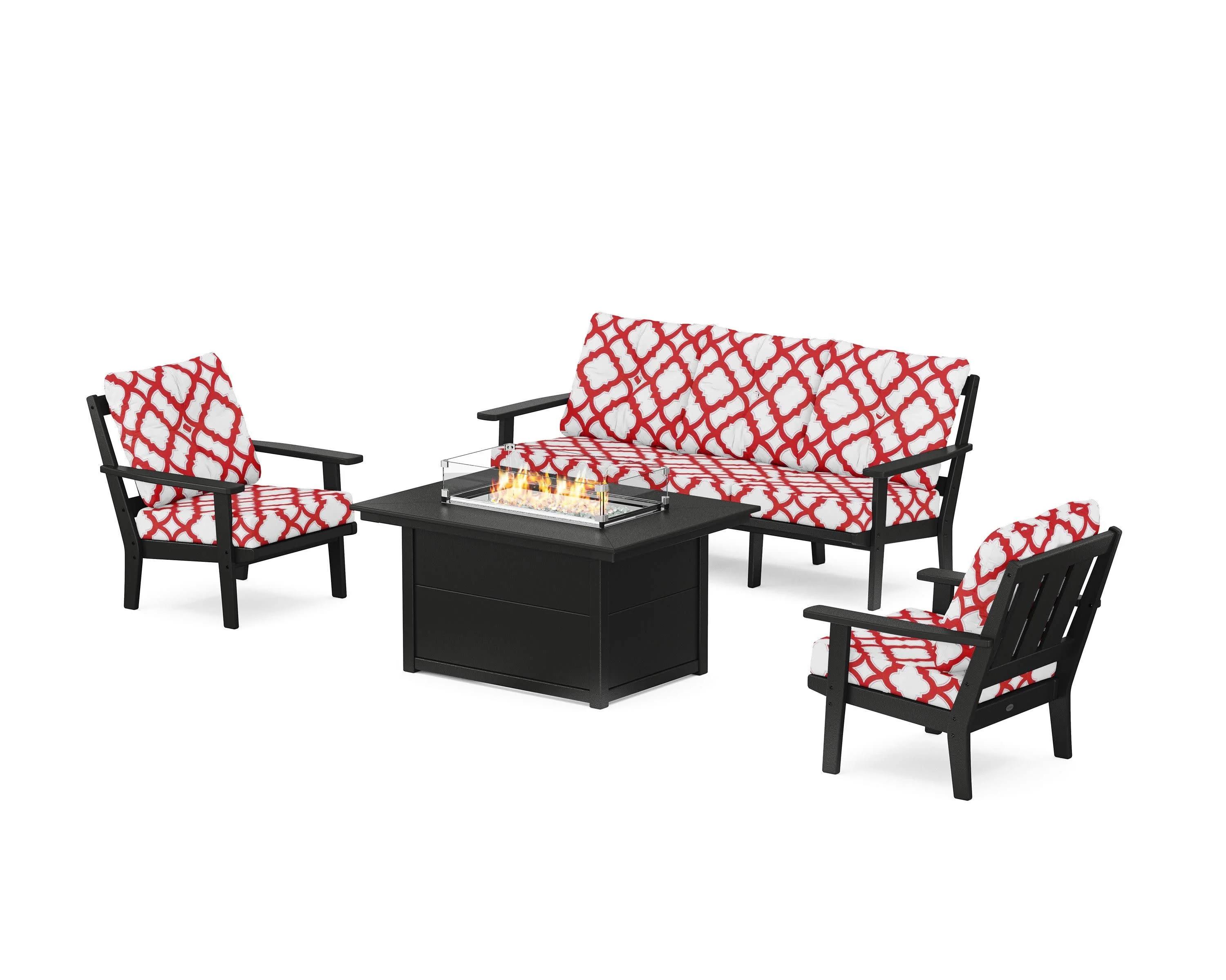 Oxford Deep Seating Fire Pit Table Set - Image 82