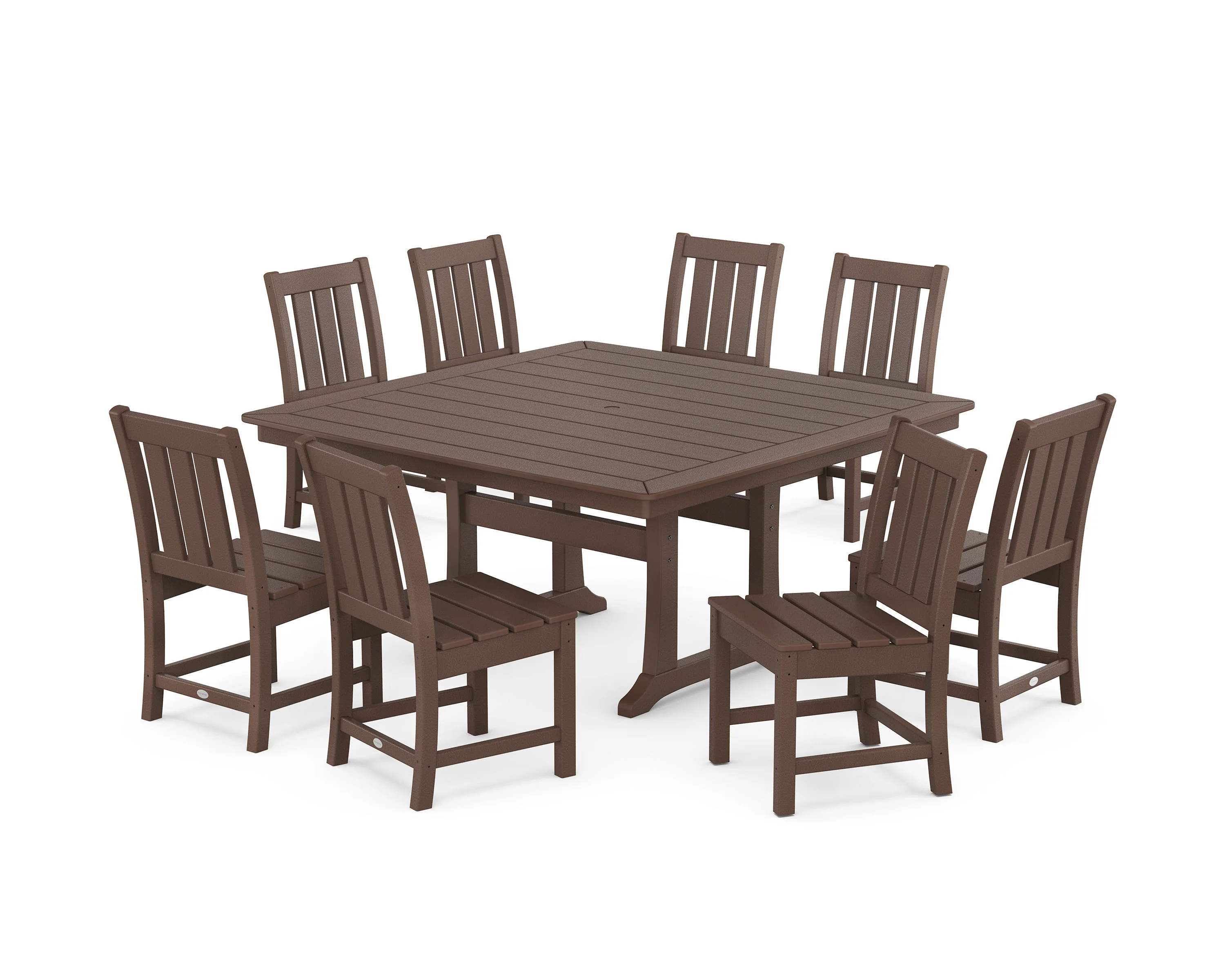 Oxford Side Chair 9-Piece Square Dining Set with Trestle Legs - Image 5