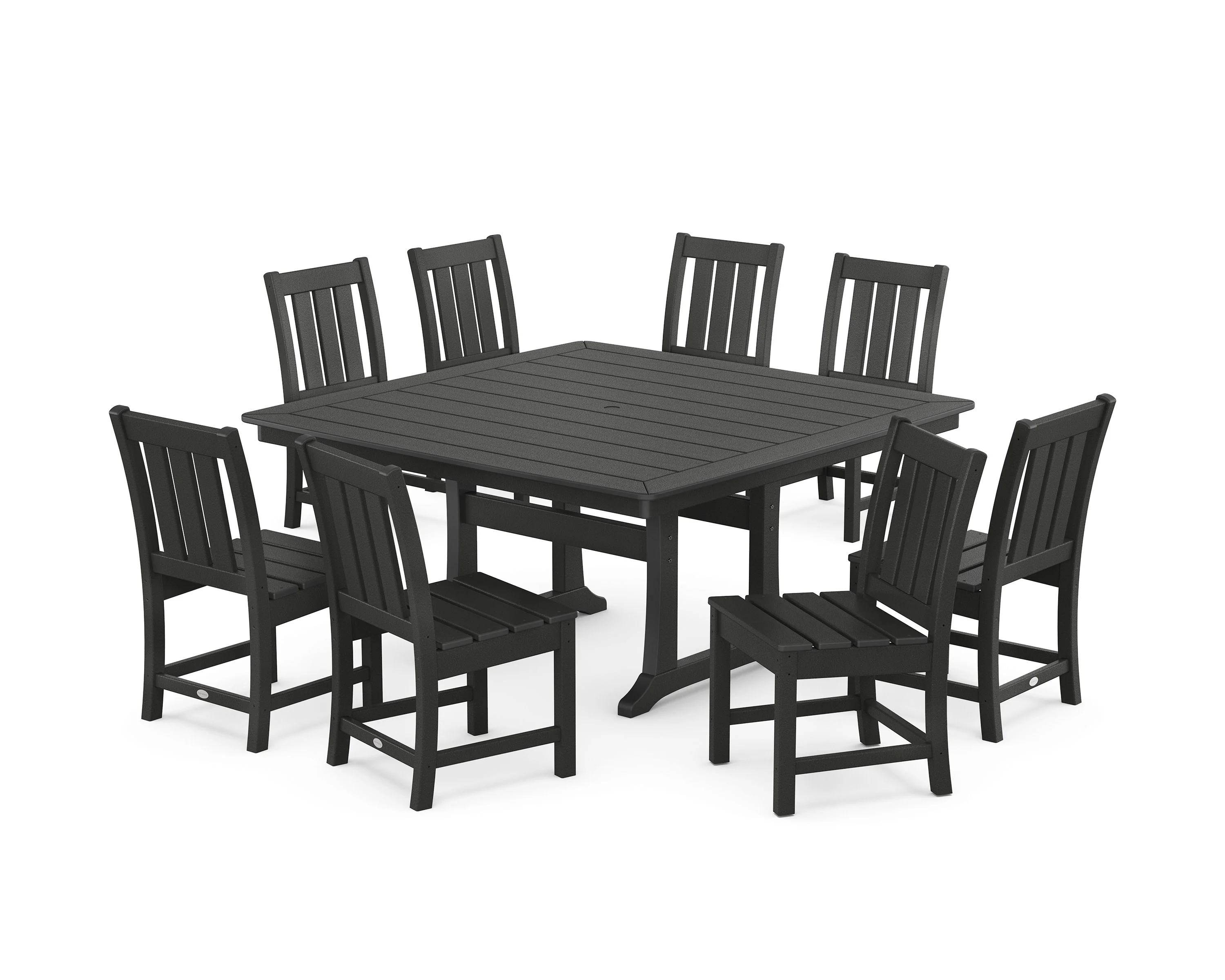 Oxford Side Chair 9-Piece Square Dining Set with Trestle Legs - Image 8