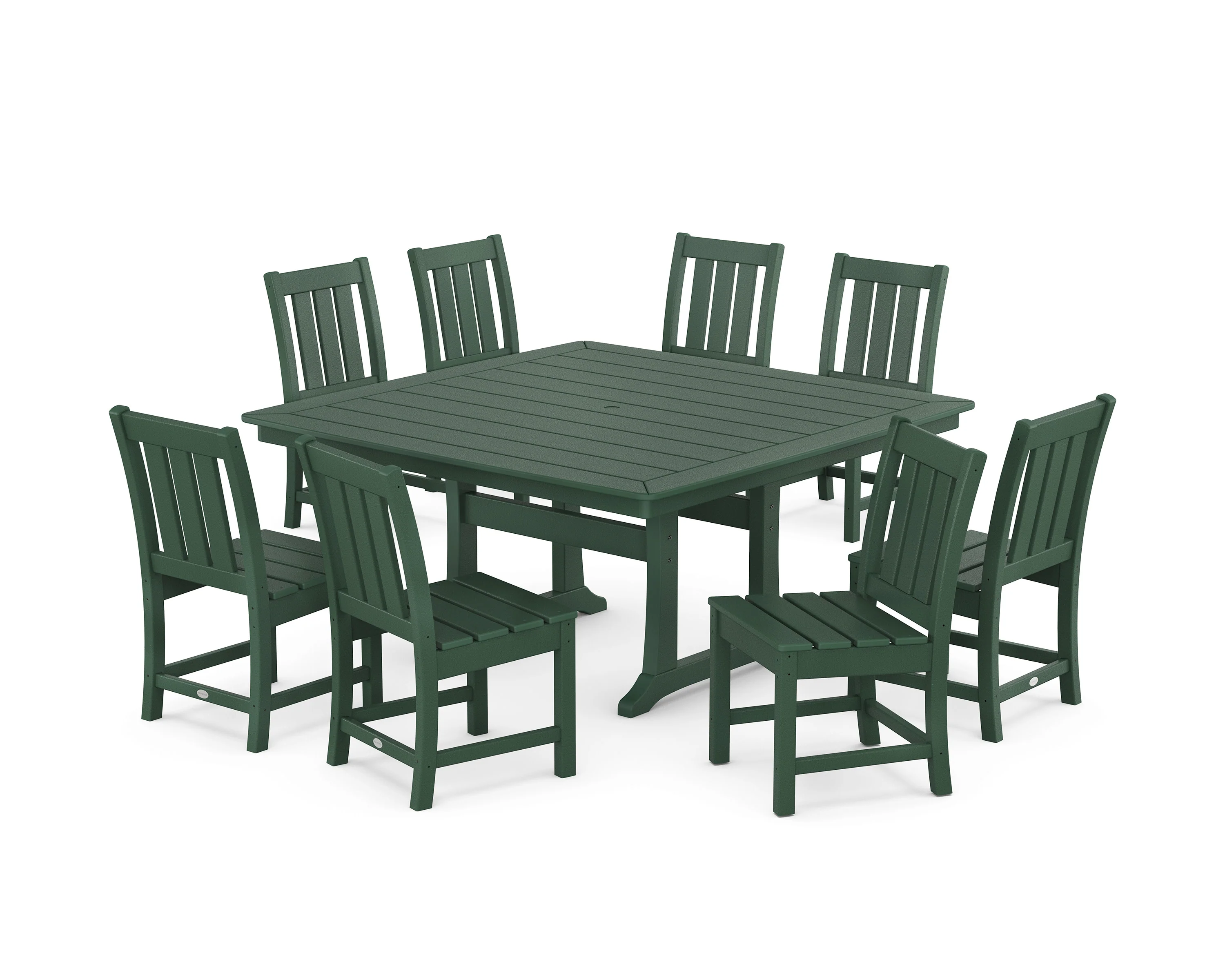 Oxford Side Chair 9-Piece Square Dining Set with Trestle Legs - Image 9