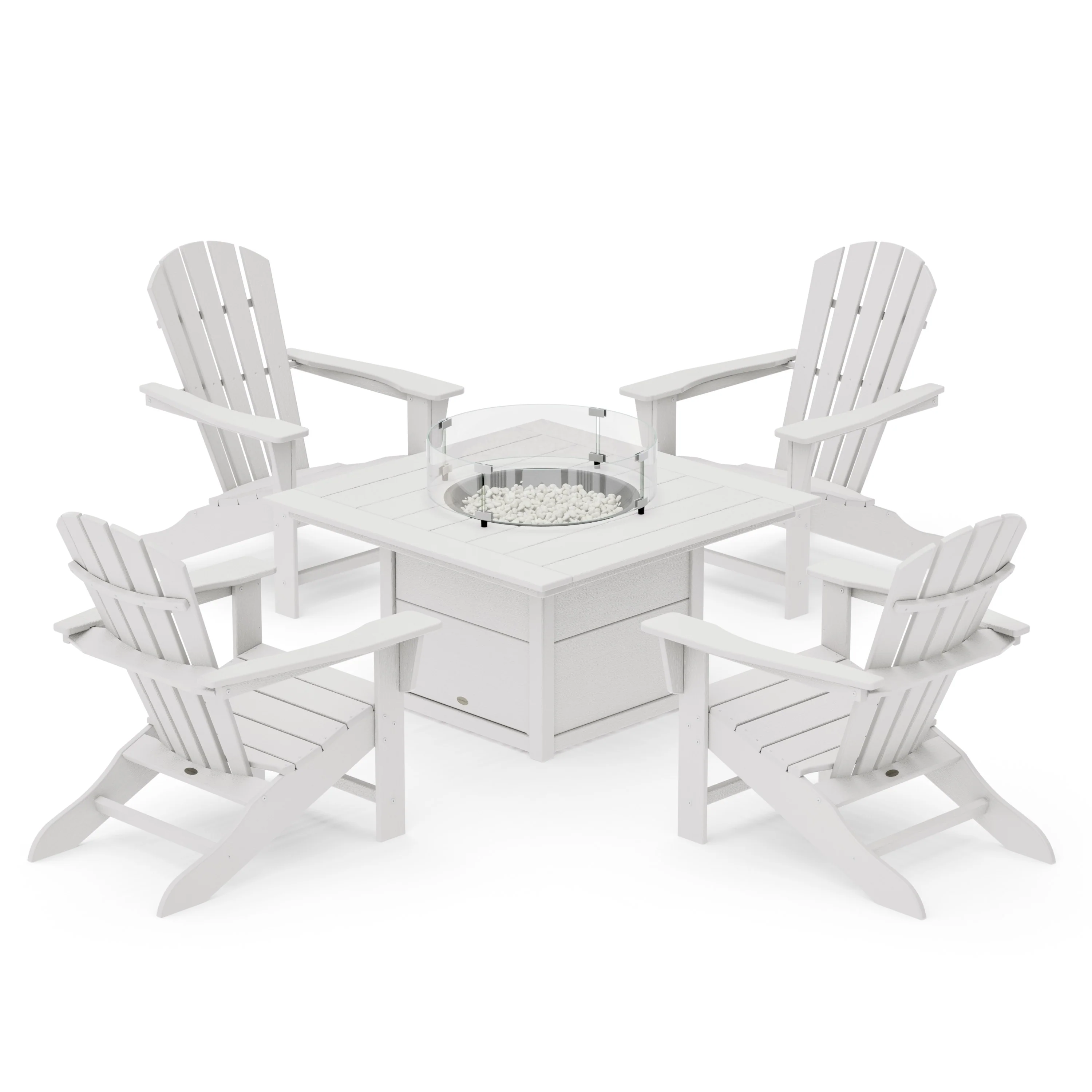 Palm Coast 5-Piece Adirondack Chair Conversation Set with Fire Pit Table - Image 13