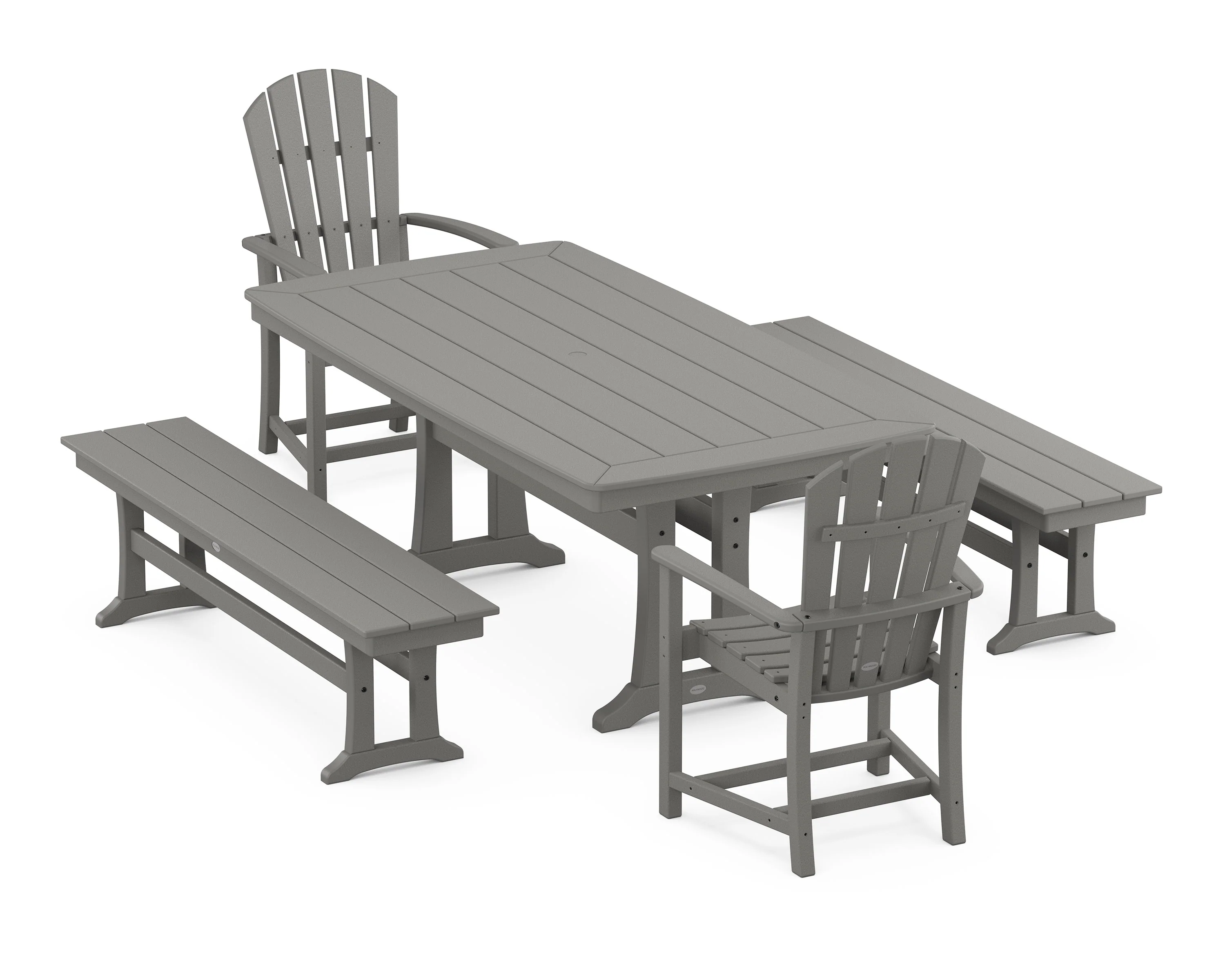 Palm Coast 5-Piece Dining Set with Trestle Legs