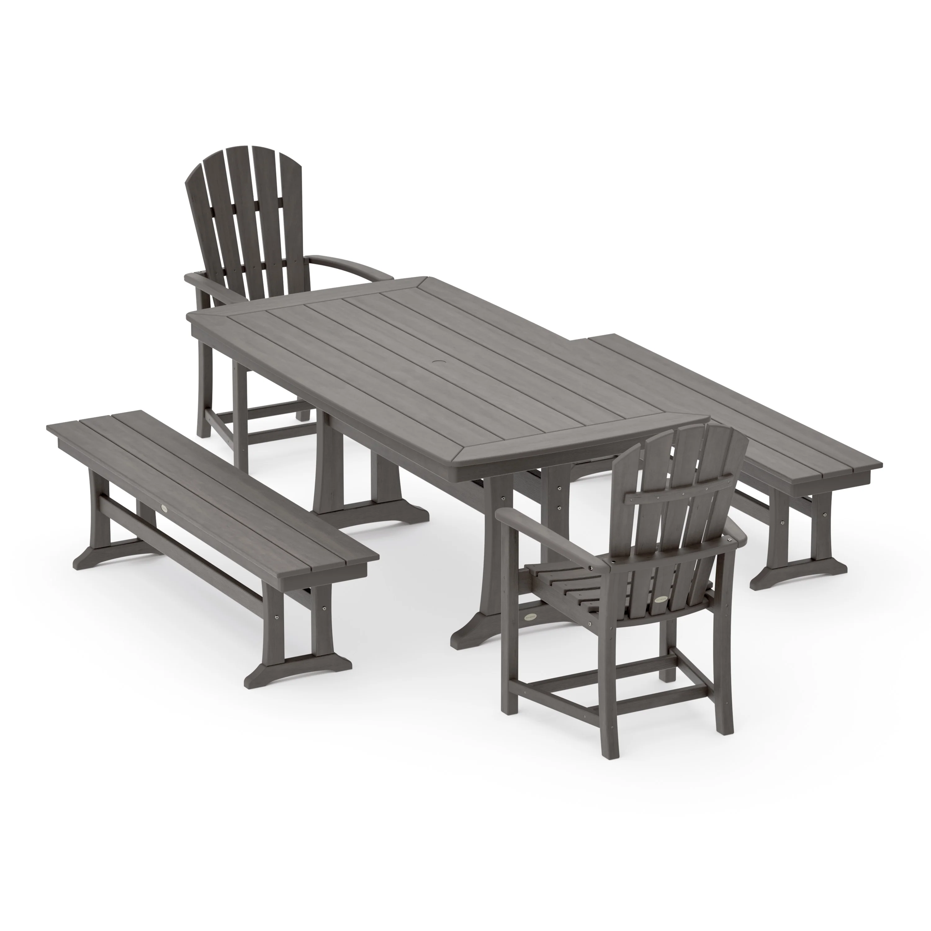 Palm Coast 5-Piece Dining Set with Trestle Legs - Image 10