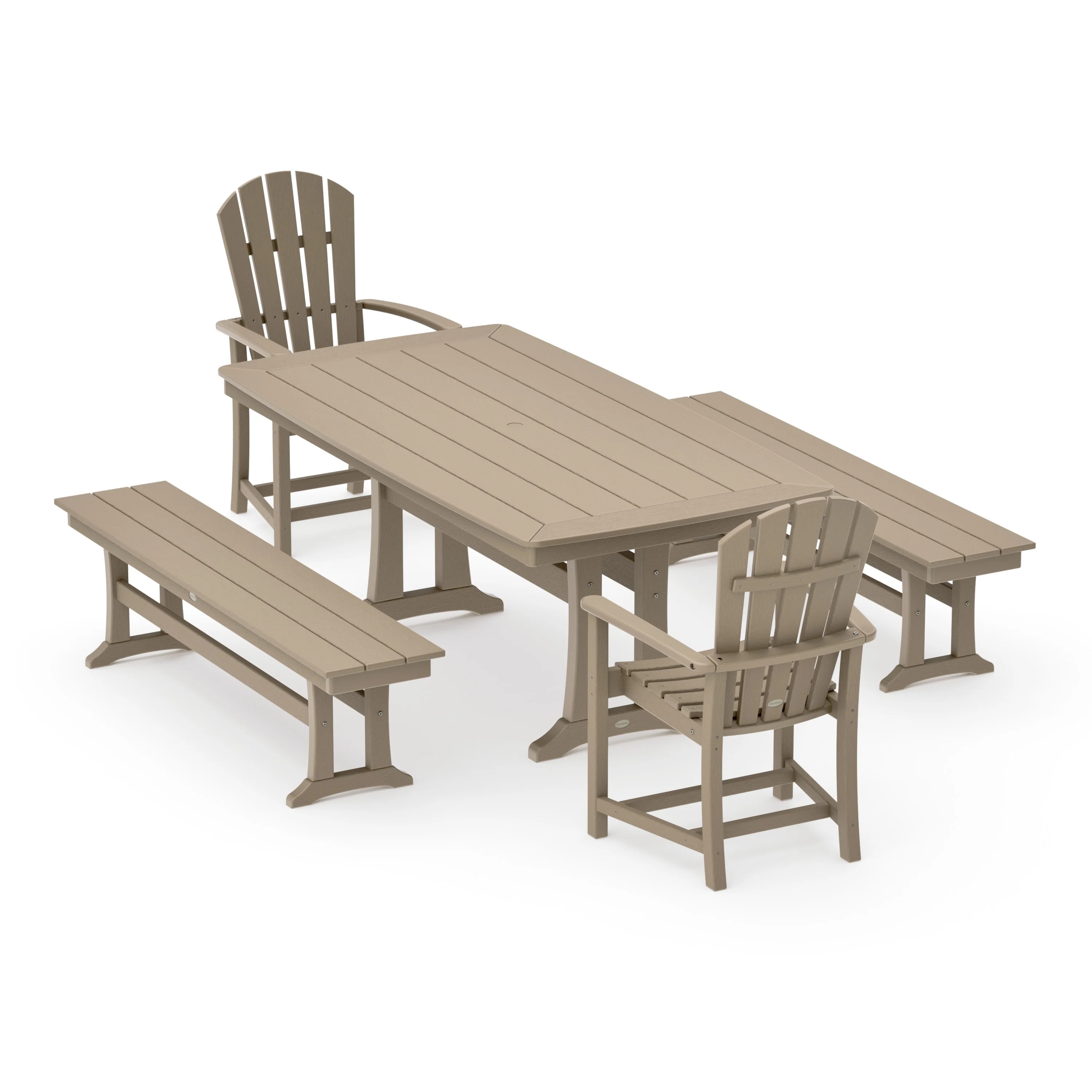 Palm Coast 5-Piece Dining Set with Trestle Legs - Image 14