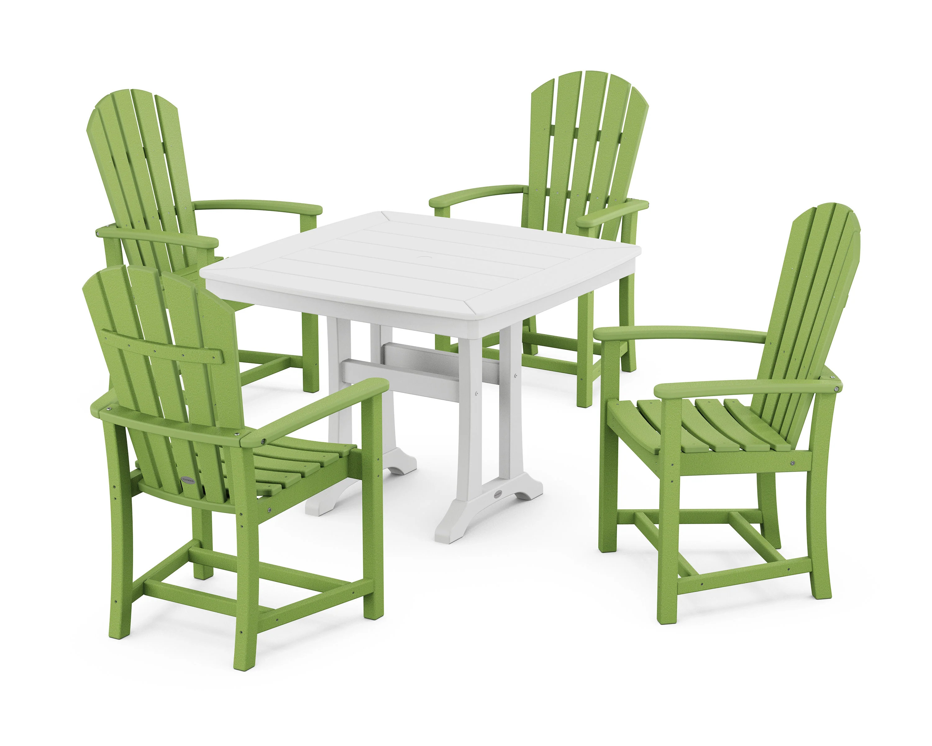 Palm Coast 5-Piece Dining Set with Trestle Legs - Image 4