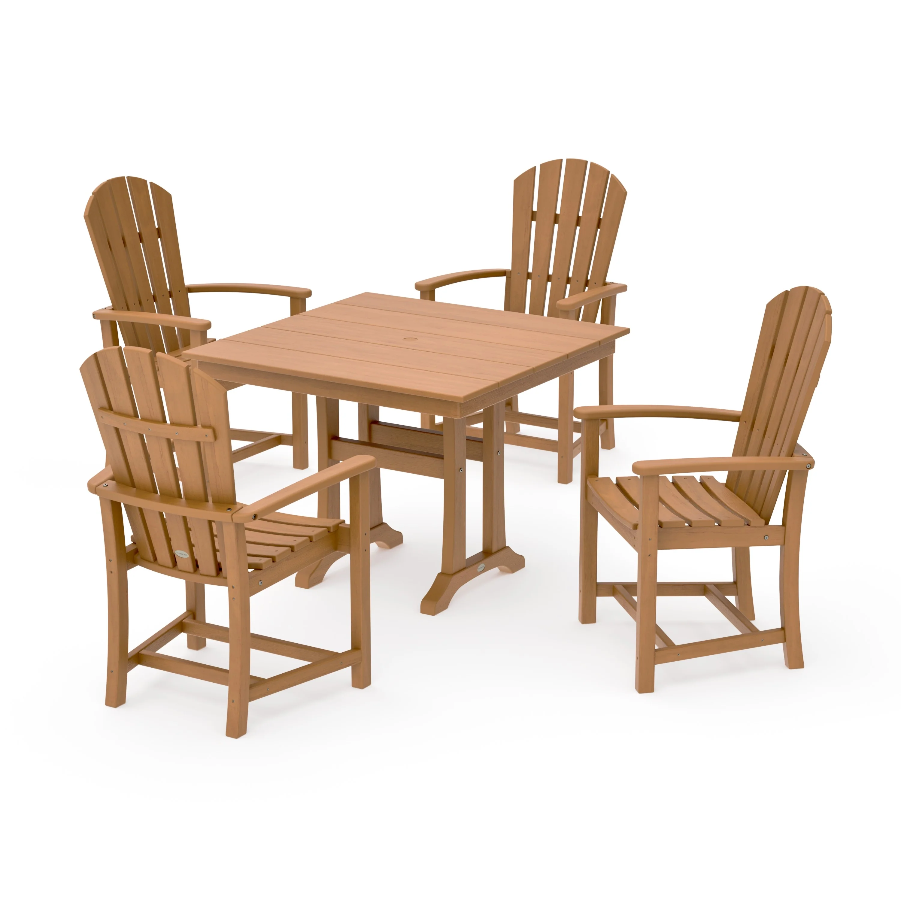 Palm Coast 5-Piece Farmhouse Dining Set With Trestle Legs - Image 19