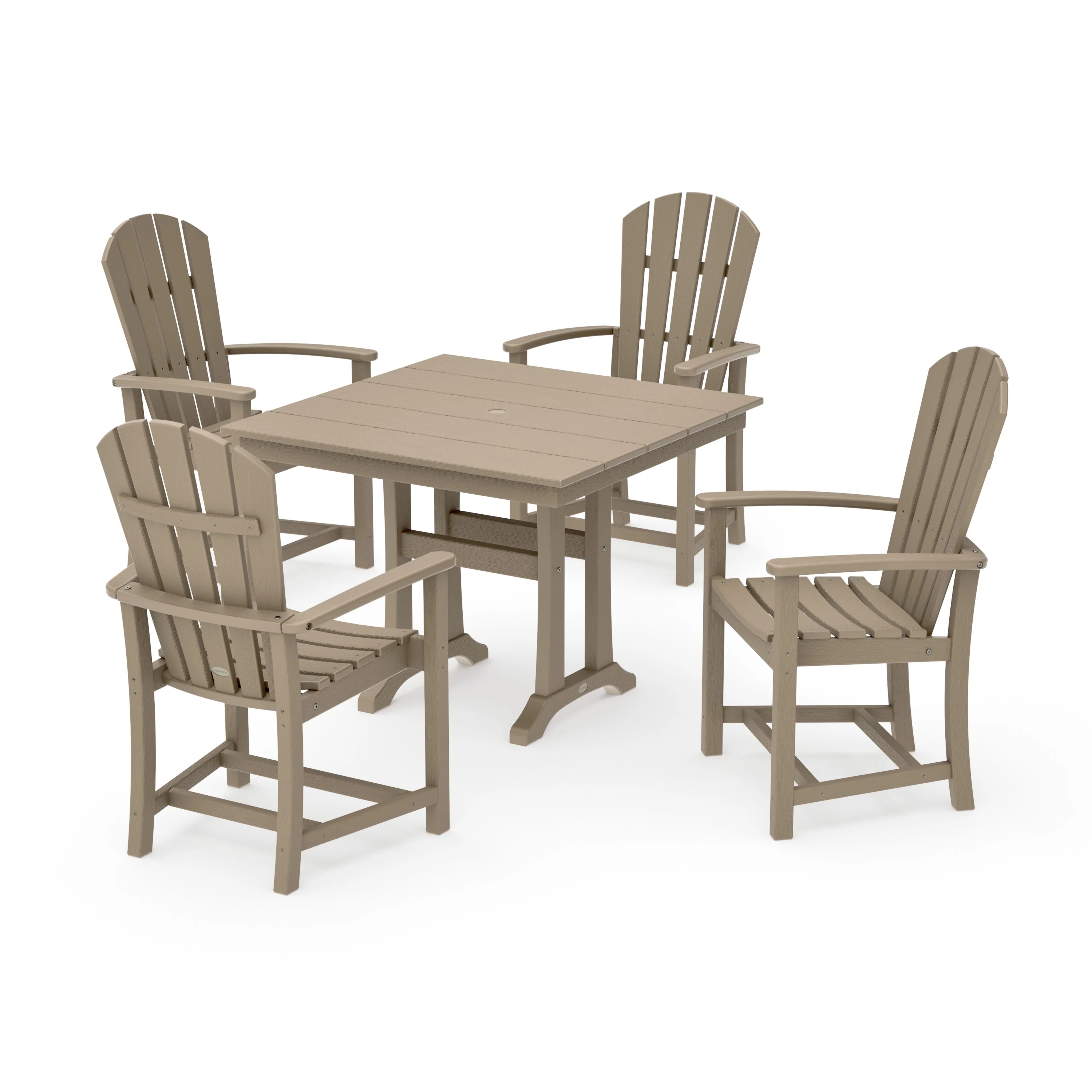 Palm Coast 5-Piece Farmhouse Dining Set With Trestle Legs - Image 21