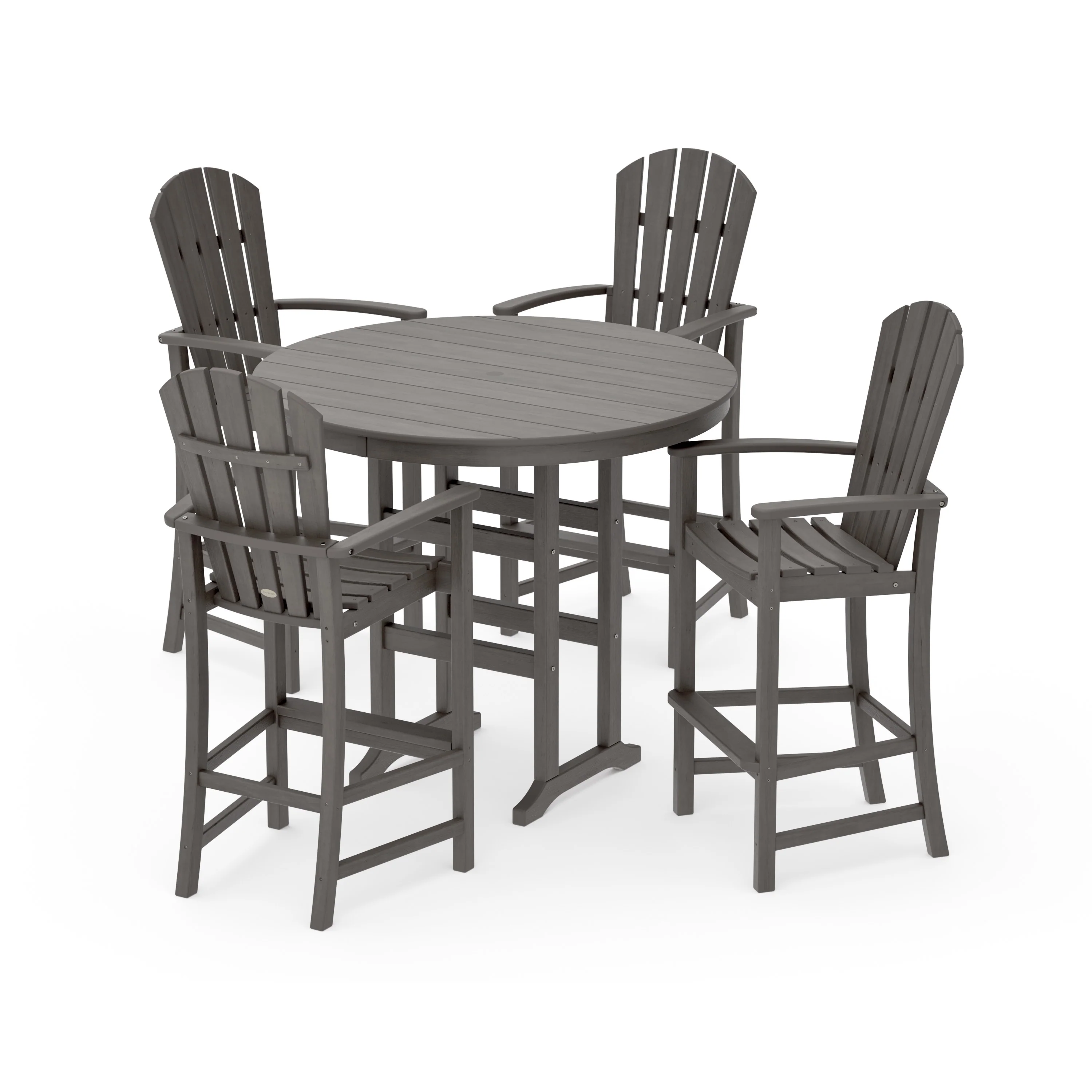 Palm Coast 5-Piece Round Farmhouse Bar Set - Image 17