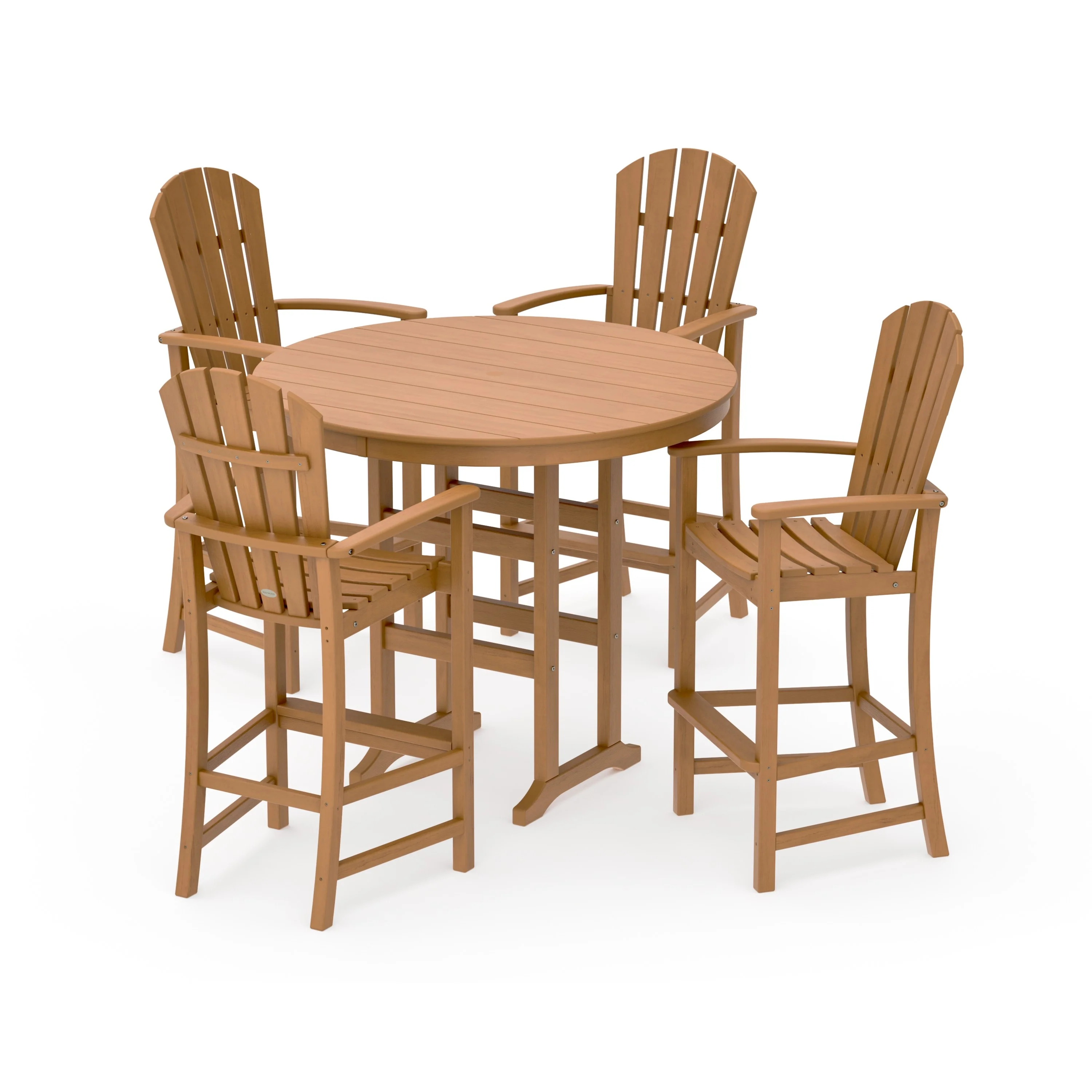 Palm Coast 5-Piece Round Farmhouse Bar Set - Image 19