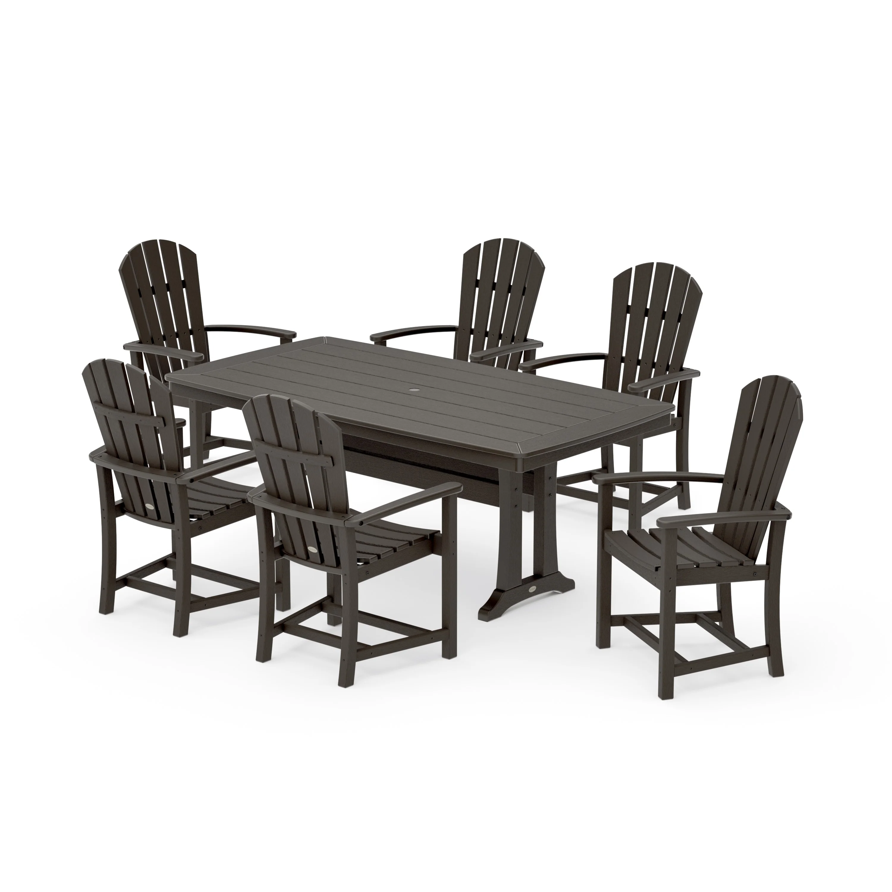 Palm Coast 7-Piece Dining Set with Trestle Legs - Image 29