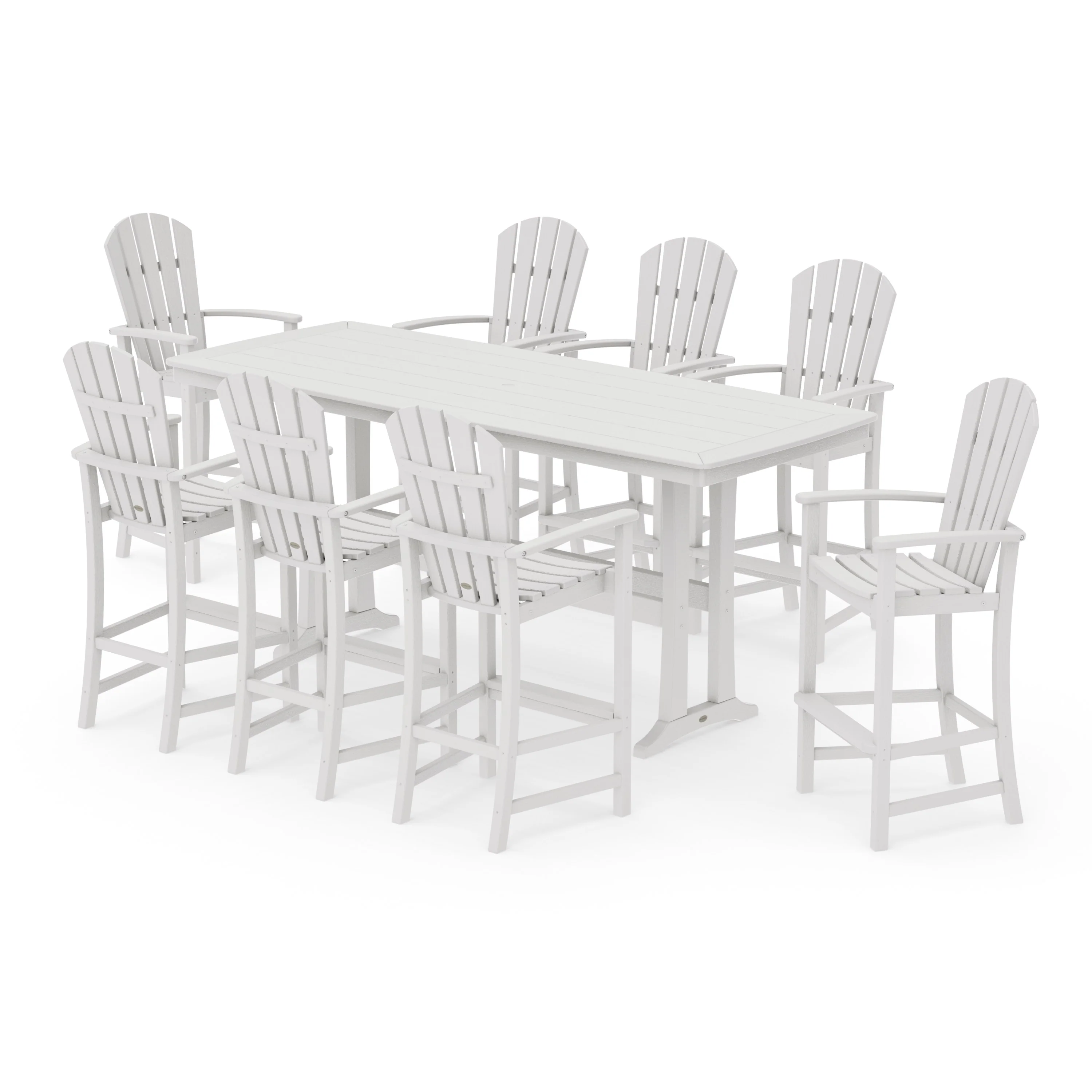 Palm Coast 9-Piece Bar Set with Trestle Legs - Image 15