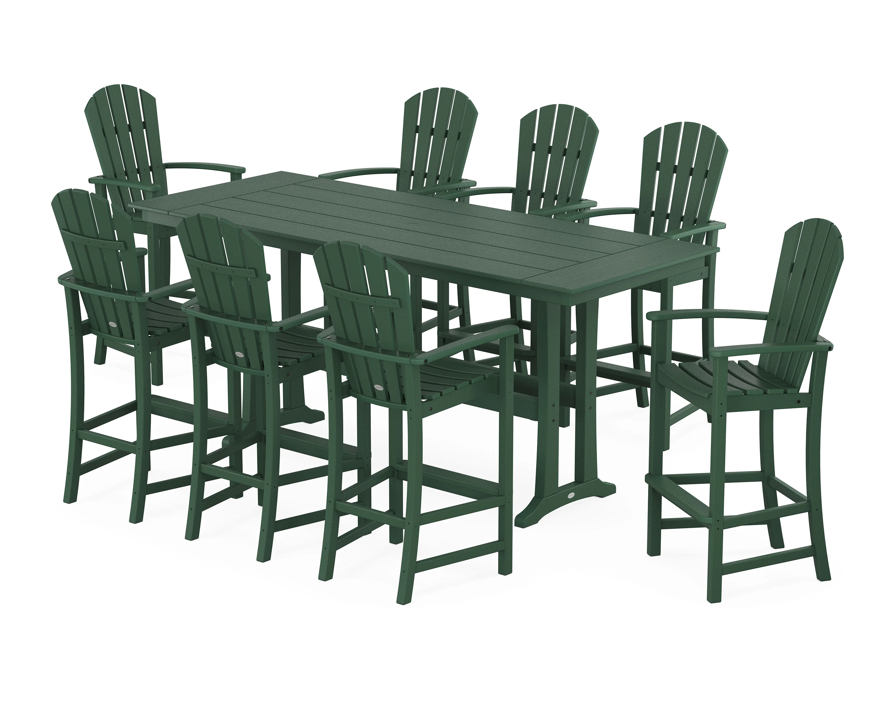 Palm Coast 9-Piece Farmhouse Bar Set with Trestle Legs - Image 9