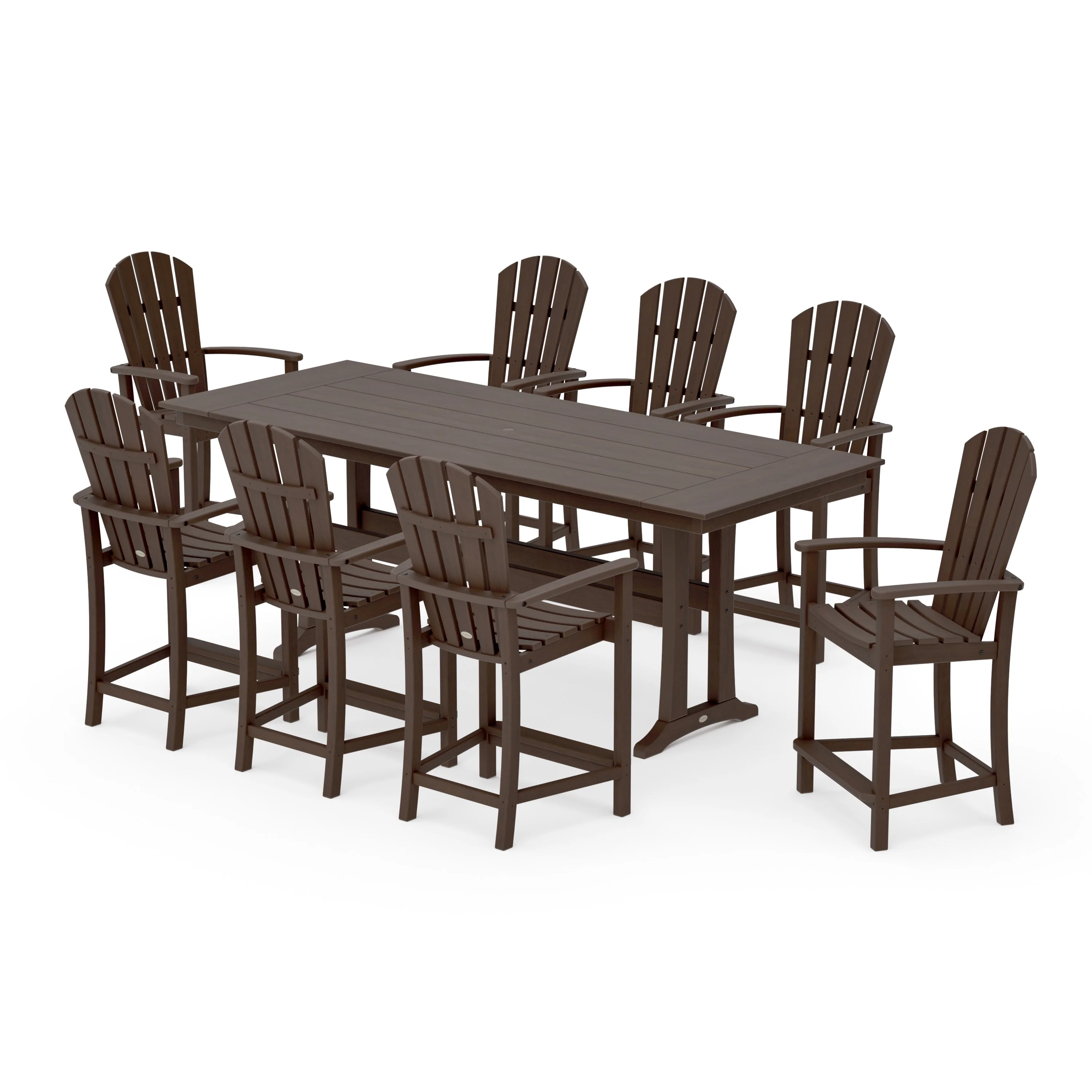Palm Coast 9-Piece Farmhouse Counter Set with Trestle Legs - Image 11