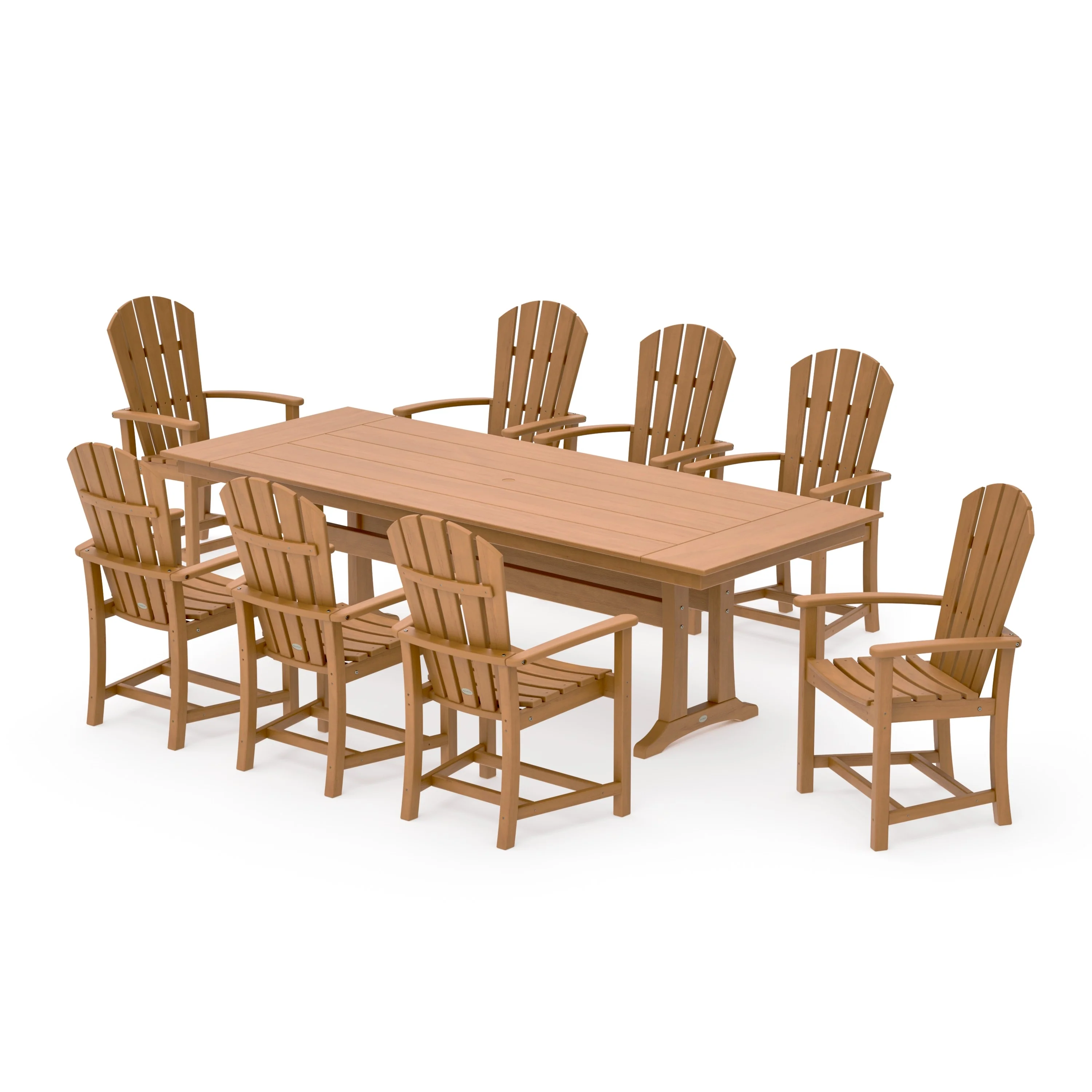 Palm Coast 9-Piece Farmhouse Dining Set with Trestle Legs - Image 12