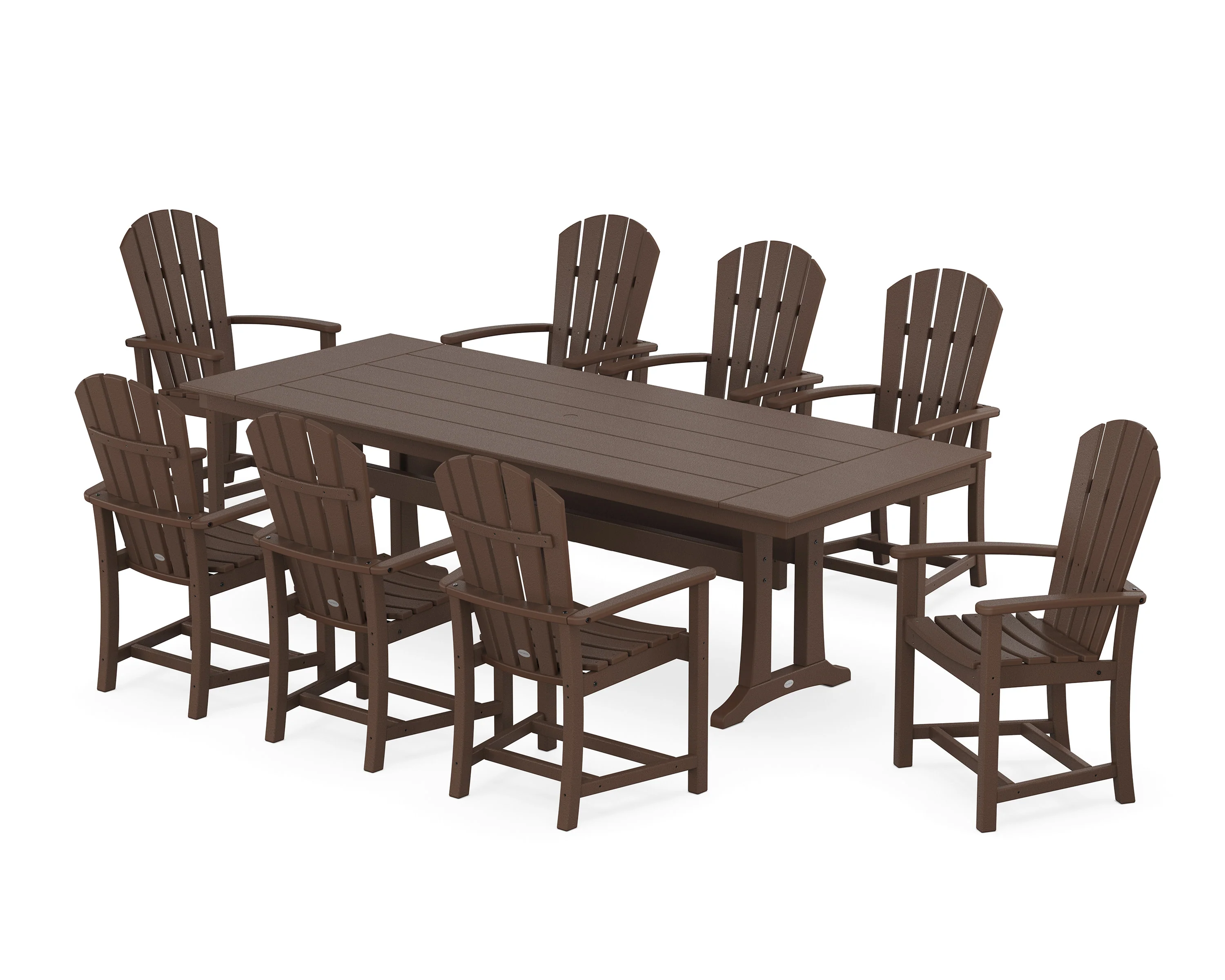 Palm Coast 9-Piece Farmhouse Dining Set with Trestle Legs - Image 6