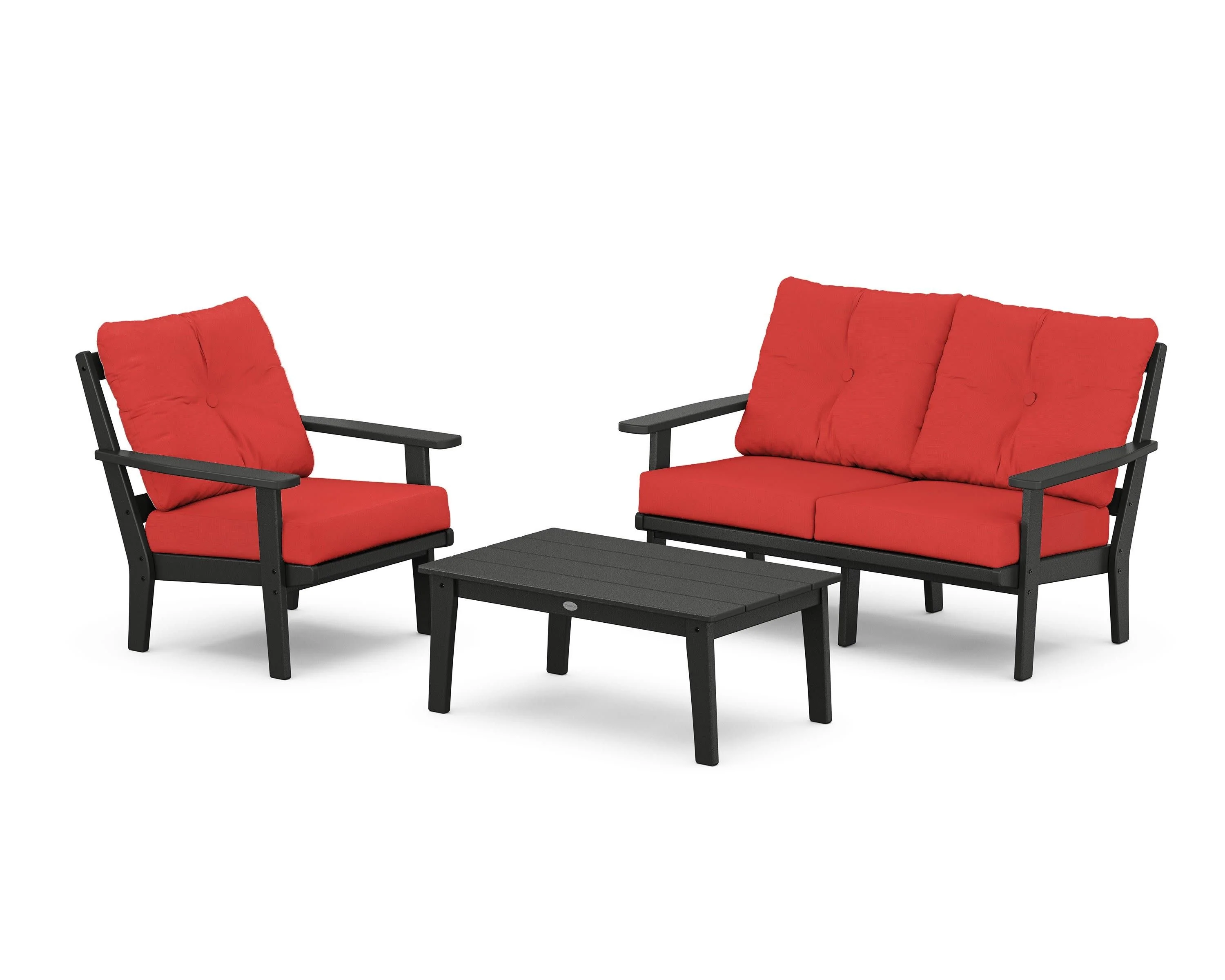 Prairie 3-Piece Deep Seating Set with Loveseat - Image 35
