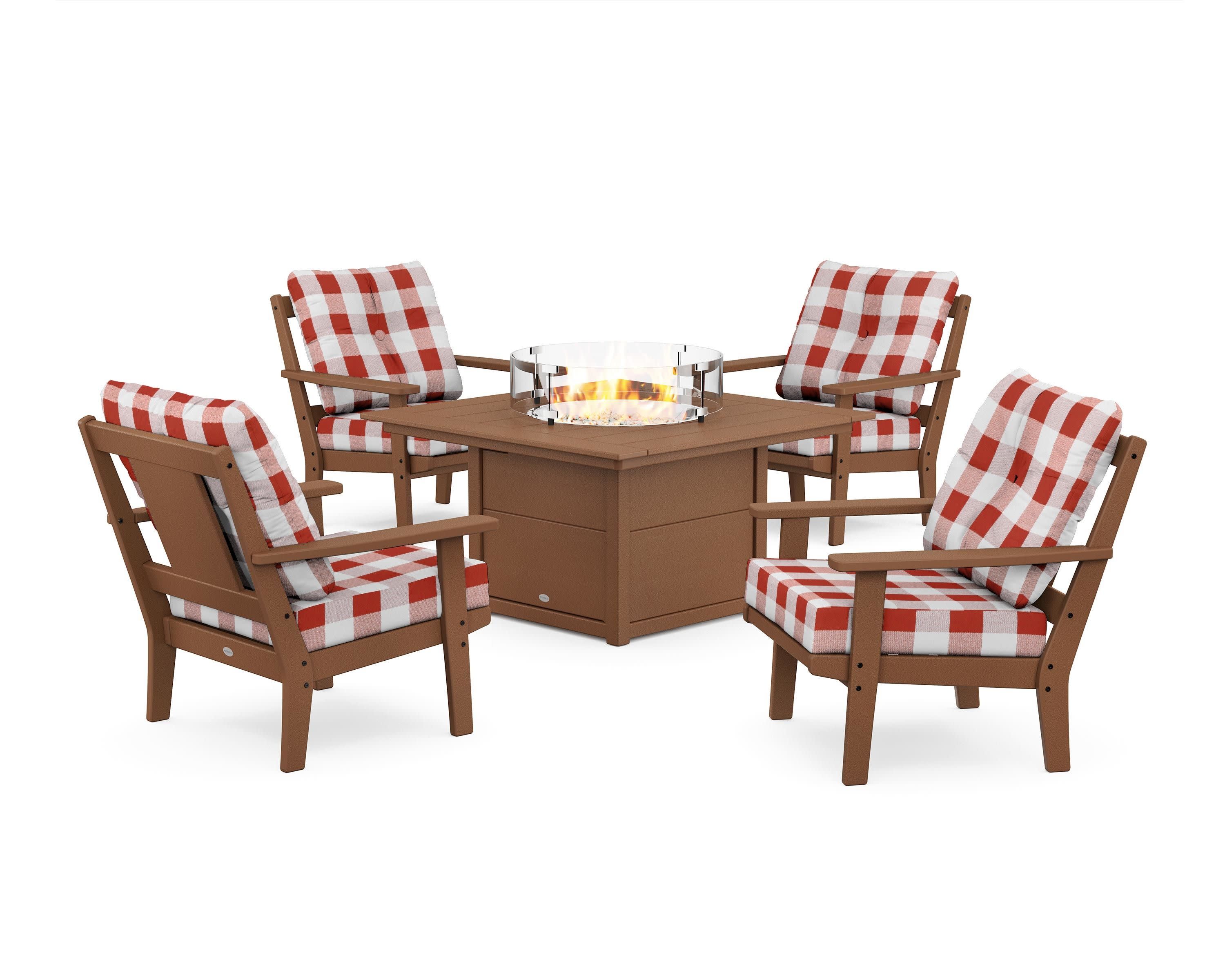 Prairie 5-Piece Deep Seating Set with Fire Pit Table - Image 197